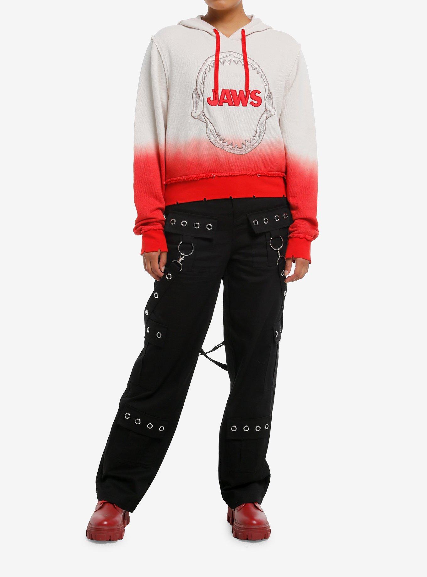 Her Universe Jaws Teeth Dip-Dye Crop Hoodie, , hi-res