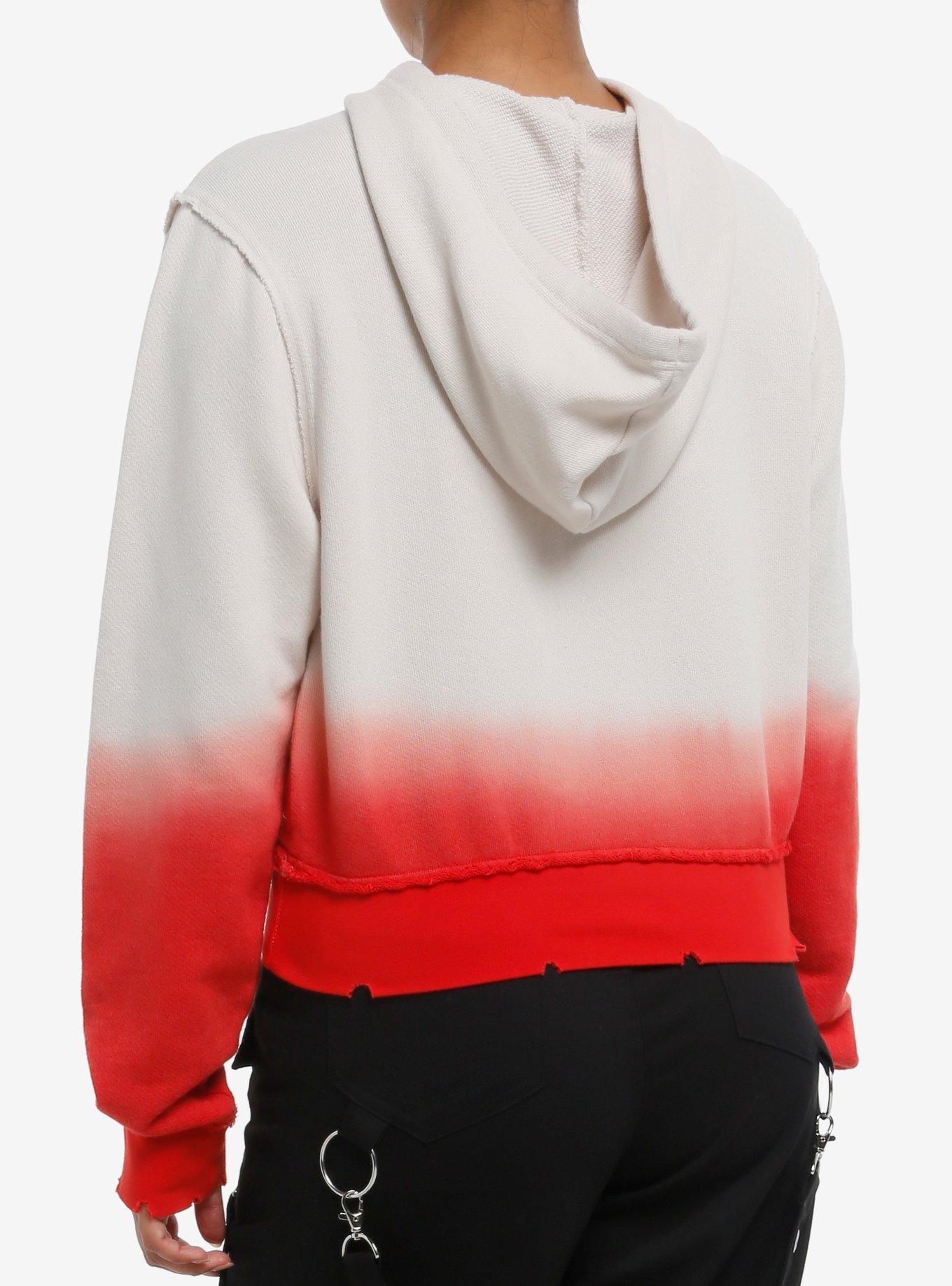 Her Universe Jaws Teeth Dip-Dye Crop Hoodie, MULTI, alternate