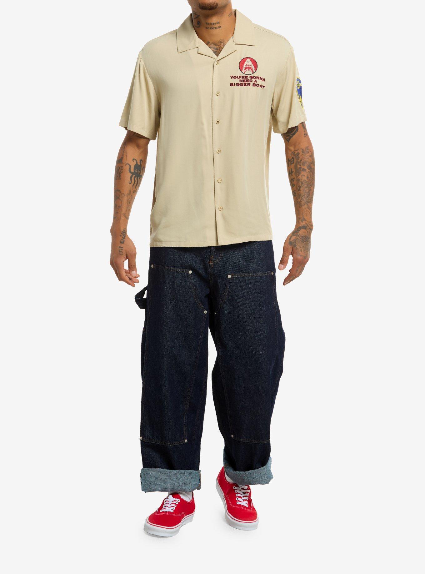 Our Universe Jaws Amity Island Woven Button-Up, , hi-res