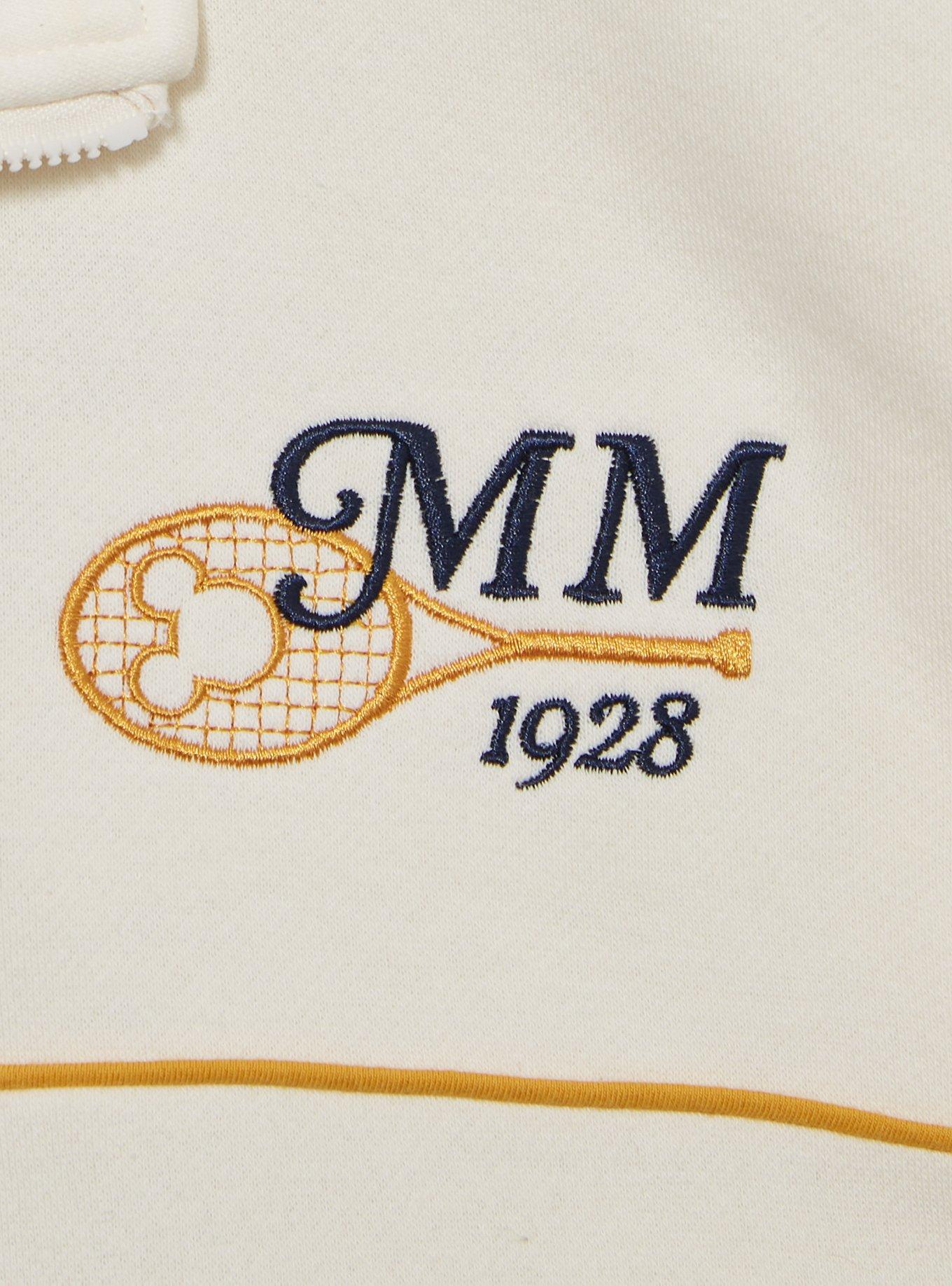 Disney Minnie Mouse Tennis Quarter Zip Women's Plus Size Crewneck &mdash; BoxLunch Exclusive, OFF WHITE, alternate