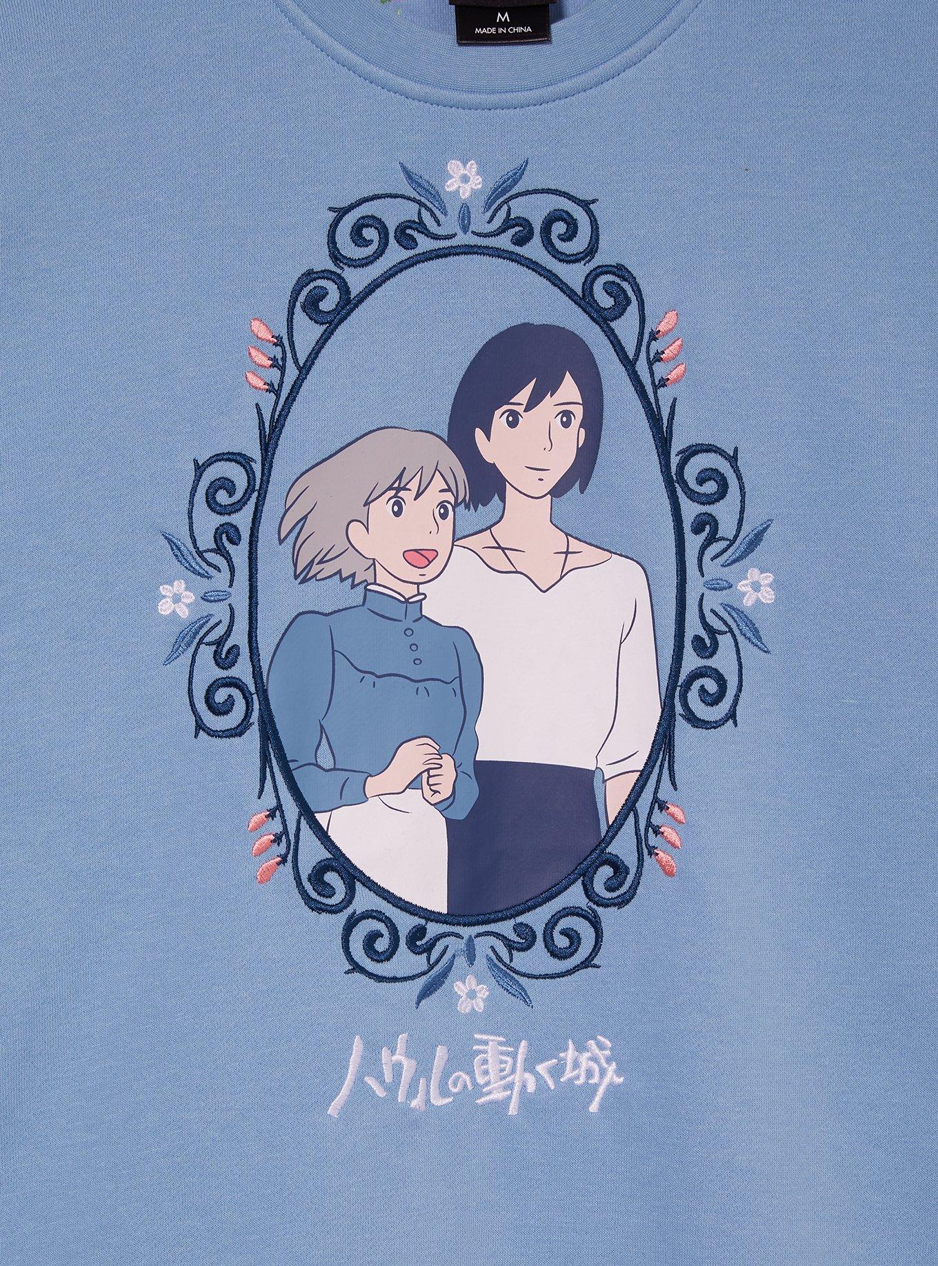 Our Universe Studio Ghibli&reg; Howl's Moving Castle Sophie & Howl Portrait Crewneck &mdash; BoxLunch Exclusive, LIGHT BLUE, alternate