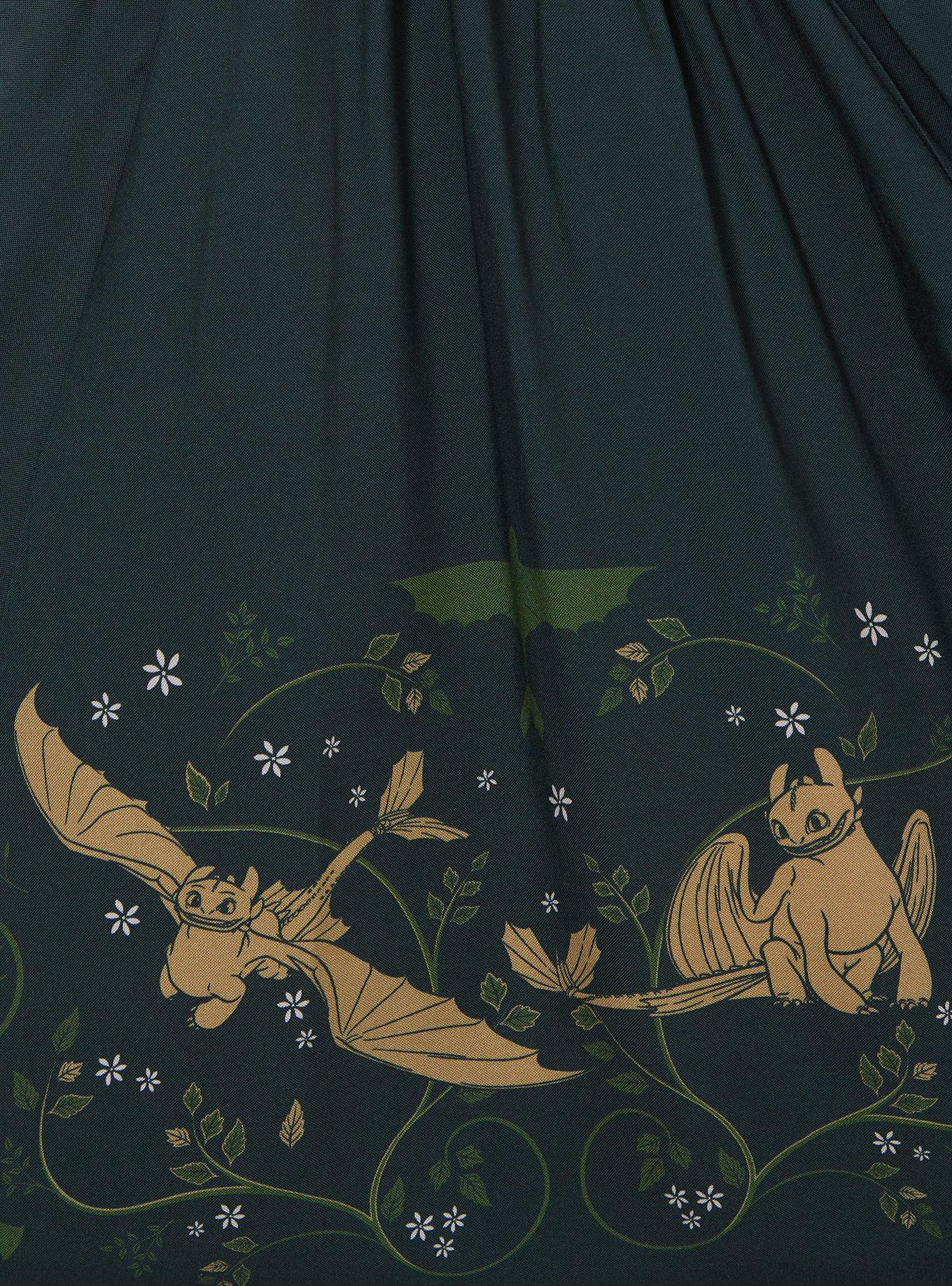 DreamWorks How to Train Your Dragon Toothless Dress, DARK GREEN, alternate