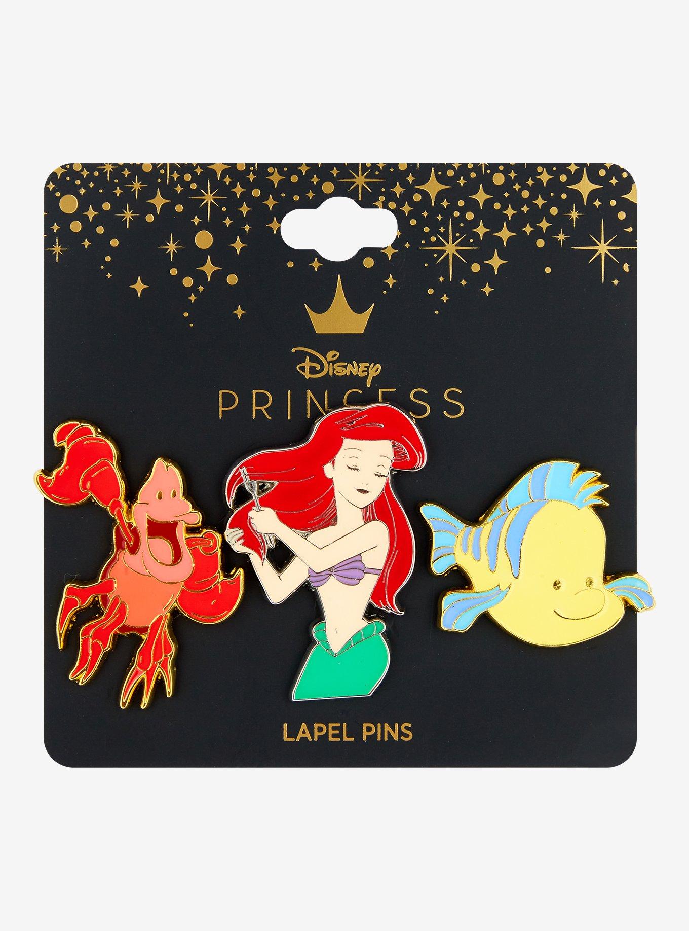 Disney The Little Mermaid Trio Enamel Pin Set, , hi-res