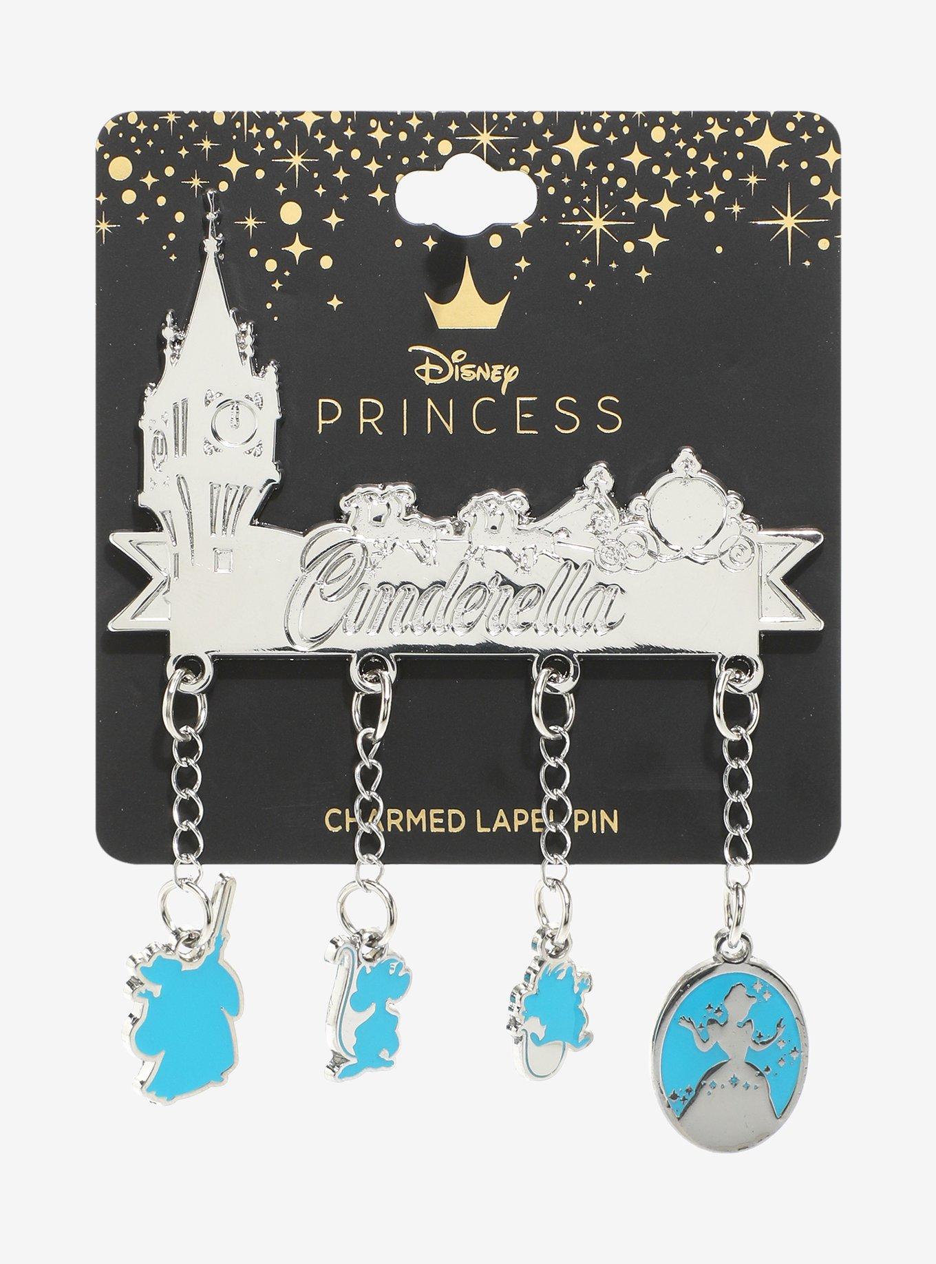 Disney Cinderella Dangling Charms Enamel Pin, , hi-res