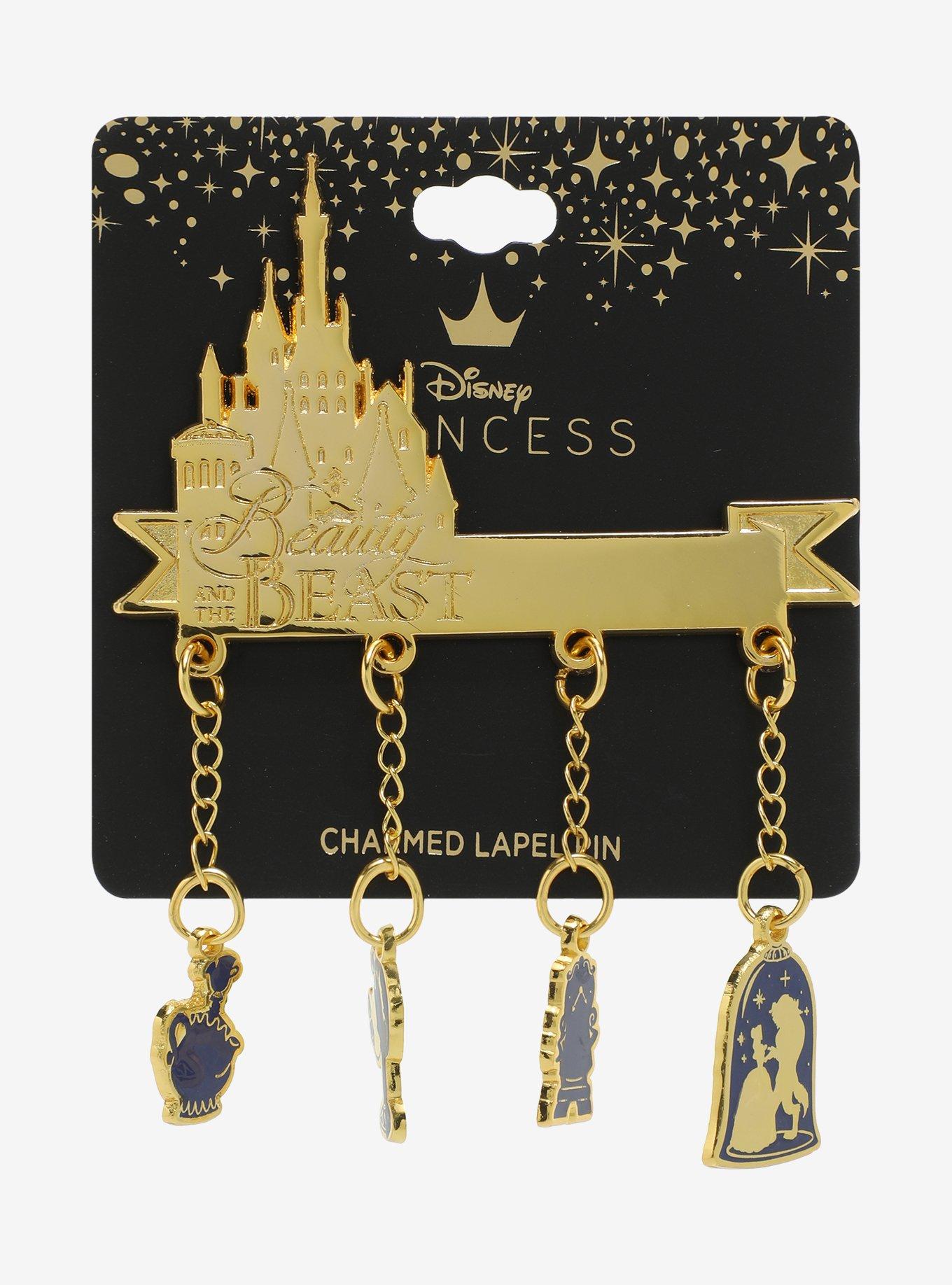 Disney Beauty And The Beast Icon Charms Enamel Pin, , hi-res