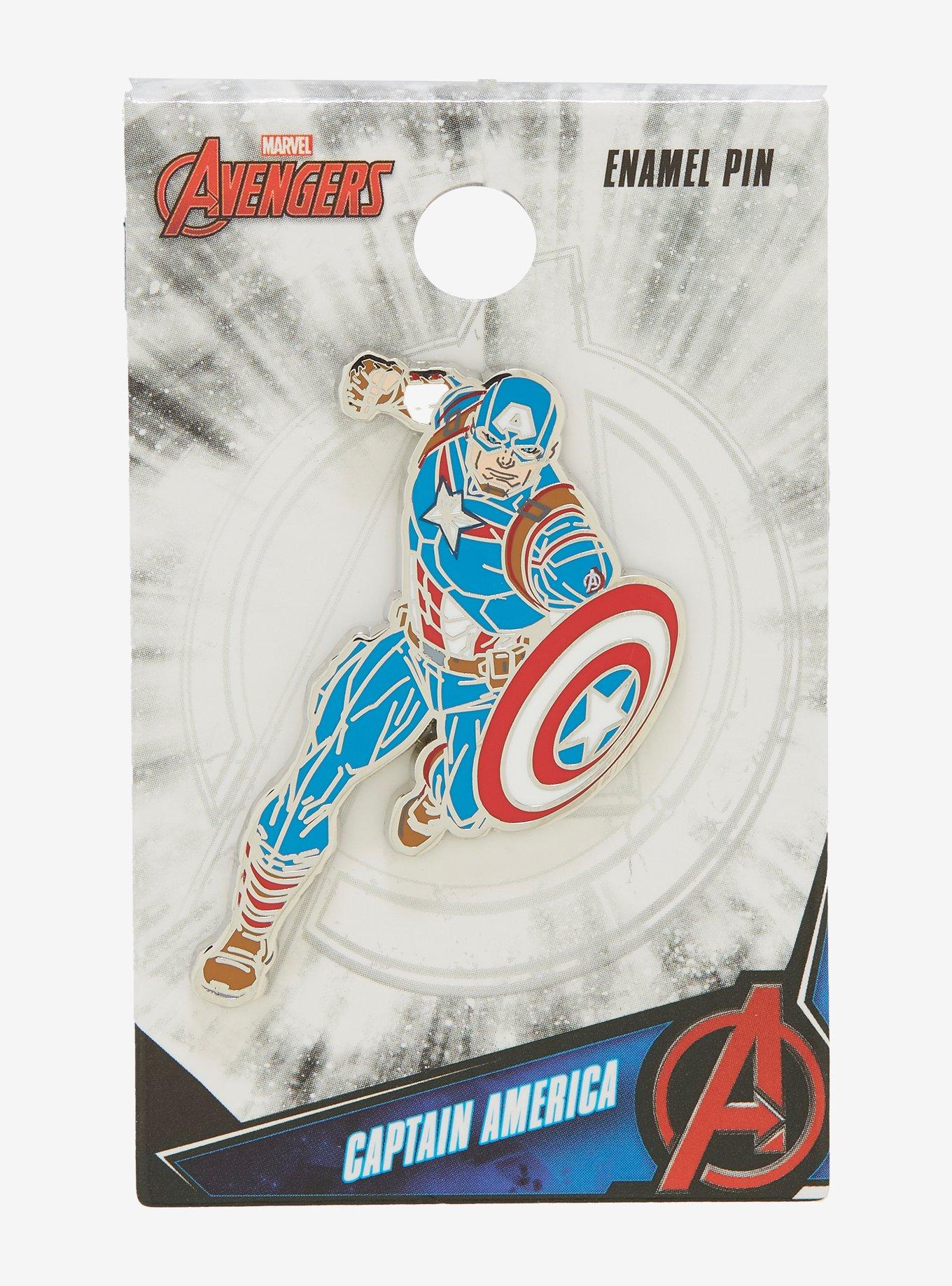 Marvel Avengers Captain America Enamel Pin, , hi-res