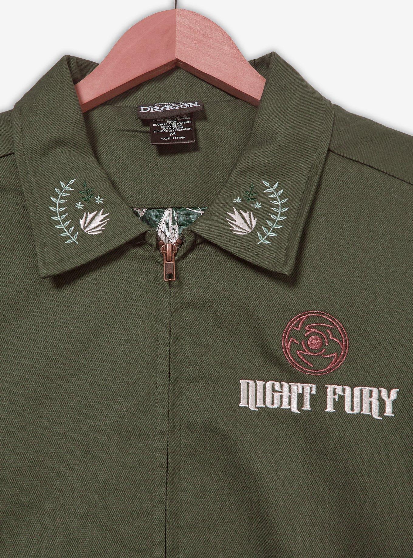 DreamWorks How To Train Your Dragon Night Fury Icons Jacket - BoxLunch Exclusive, DARK GREEN, alternate