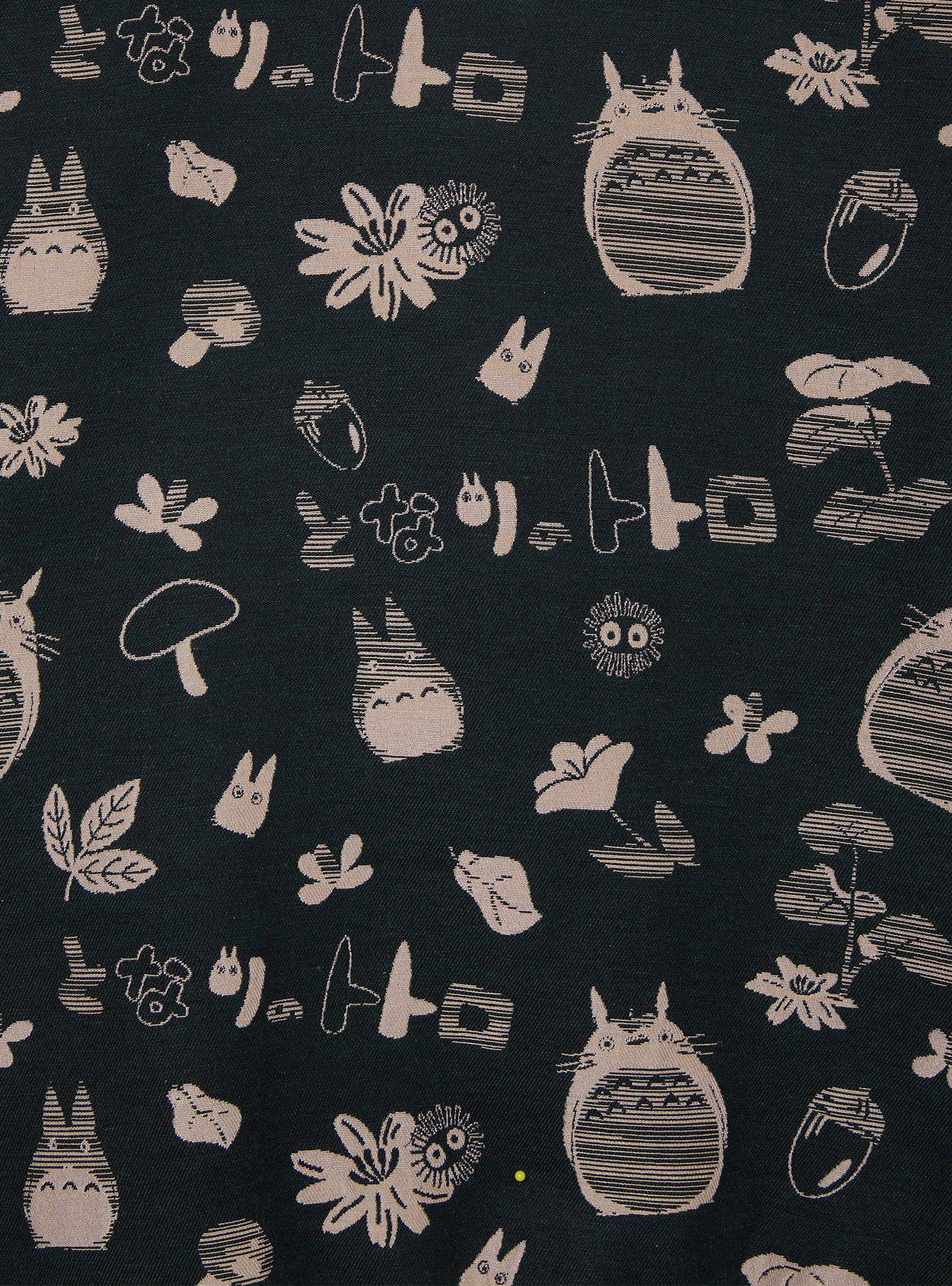 Studio Ghibli® My Neighbor Totoro Tonal Characters Allover Print Jacket - BoxLunch Exclusive, DARK GREEN, alternate