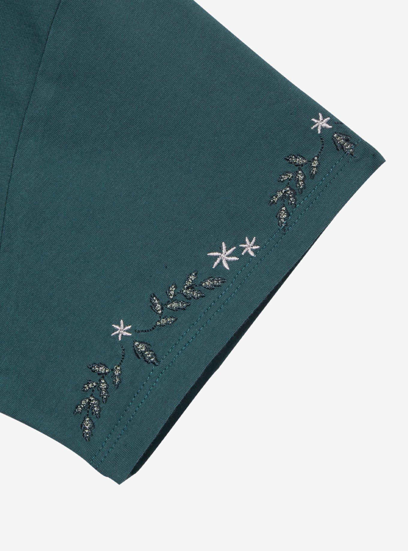 DreamWorks How to Train Your Dragon Toothless Embroidered Women's Plus Size T-Shirt &mdash; BoxLunch Exclusive, GREEN, alternate