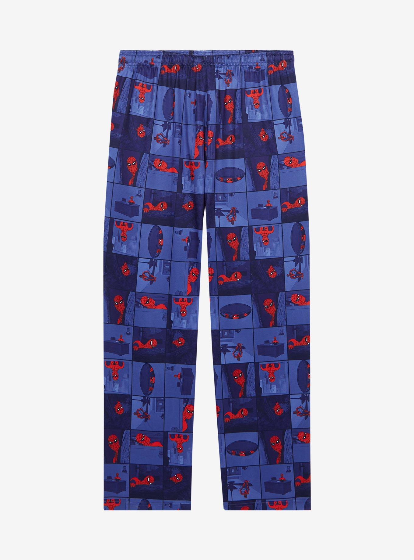 Marvel Spider-Man Hiding Panels Allover Print Sleep Pants - BoxLunch Exclusive