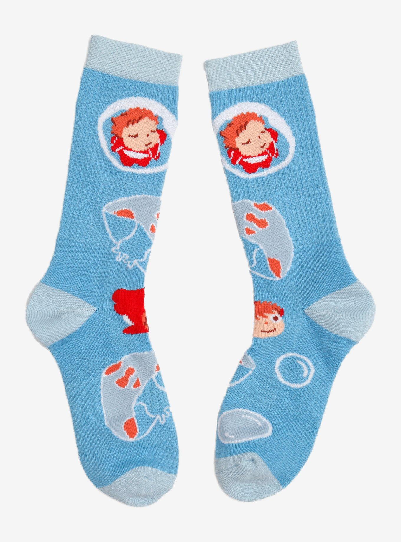 Studio Ghibli® Ponyo Bubble Crew Socks — BoxLunch Exclusive, , hi-res