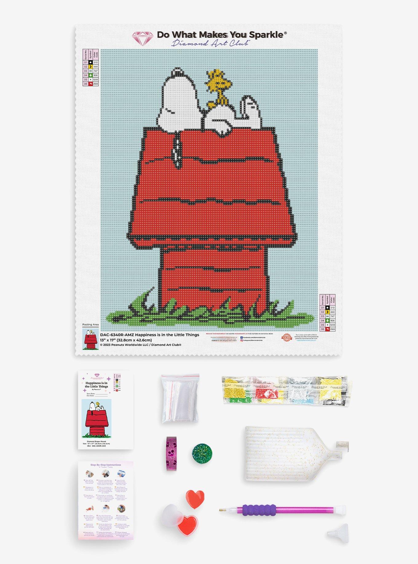 Diamond Art Kit Peanuts Snoopy Happiness Is in the Little Things Kit, , hi-res