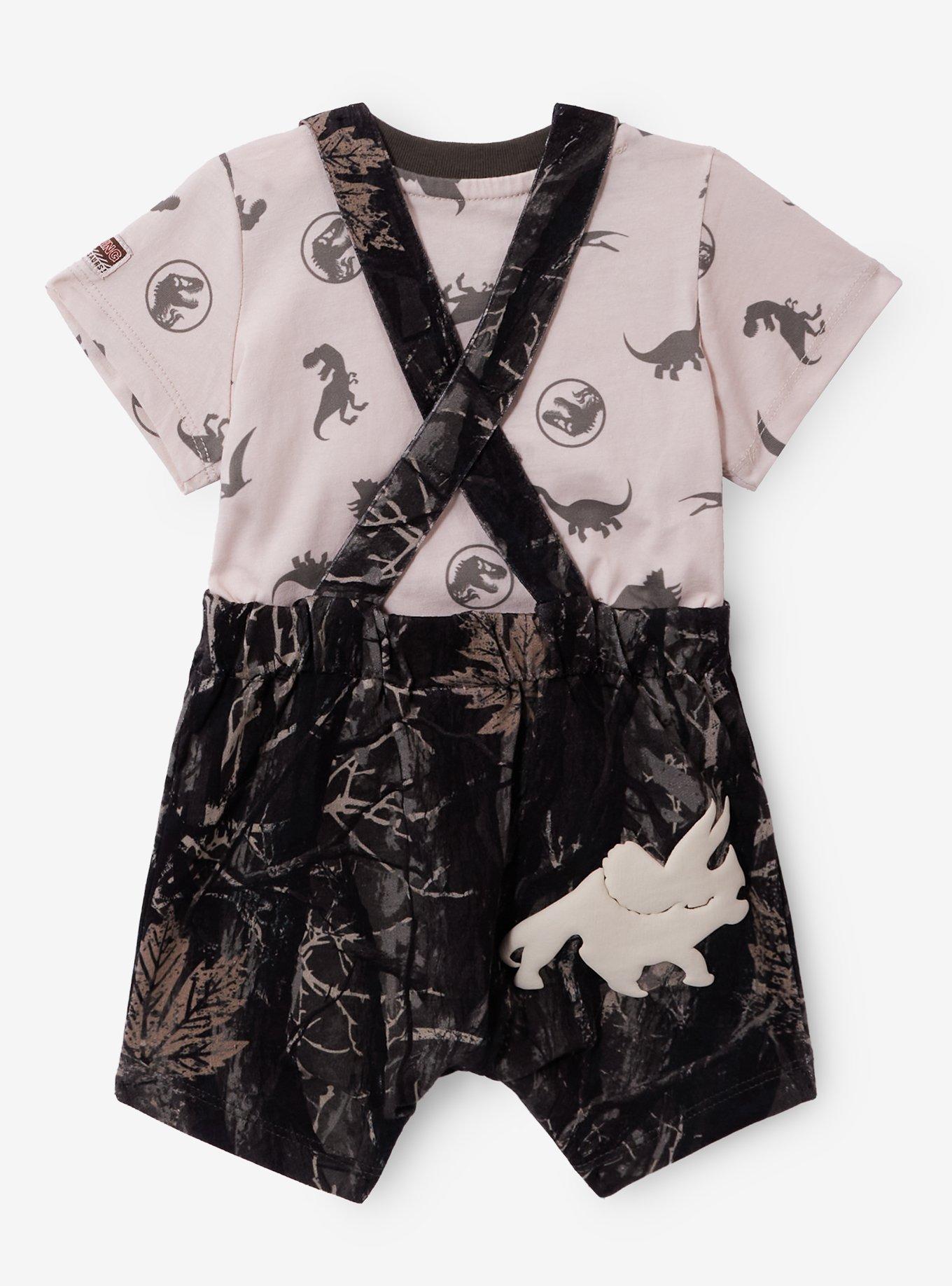 Jurassic Park Camo Infant T-Shirt and Overall Set — BoxLunch Exclusive, , hi-res