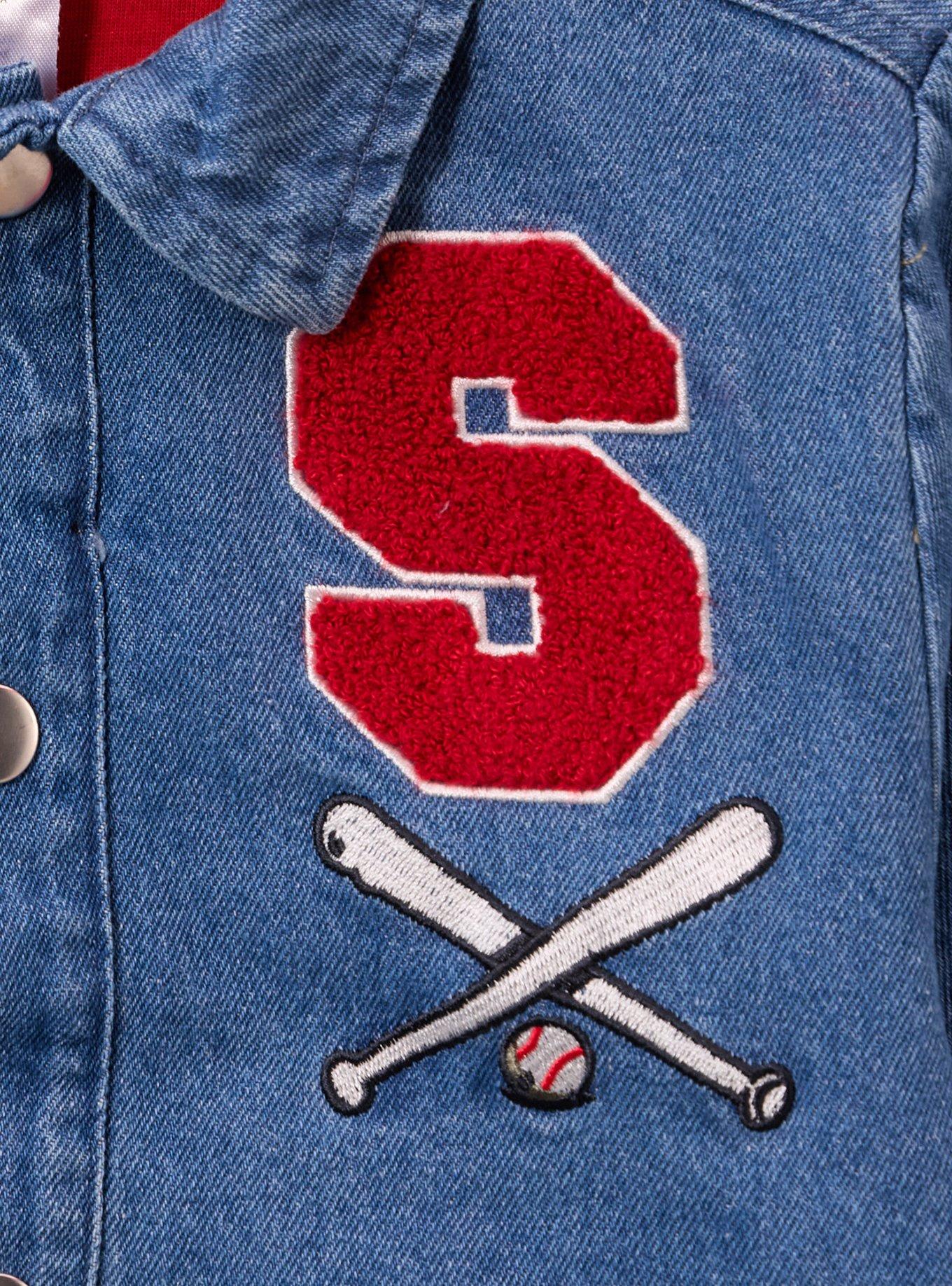 Sesame Street Toddler Denim Jacket &mdash; BoxLunch Exclusive, RED, alternate