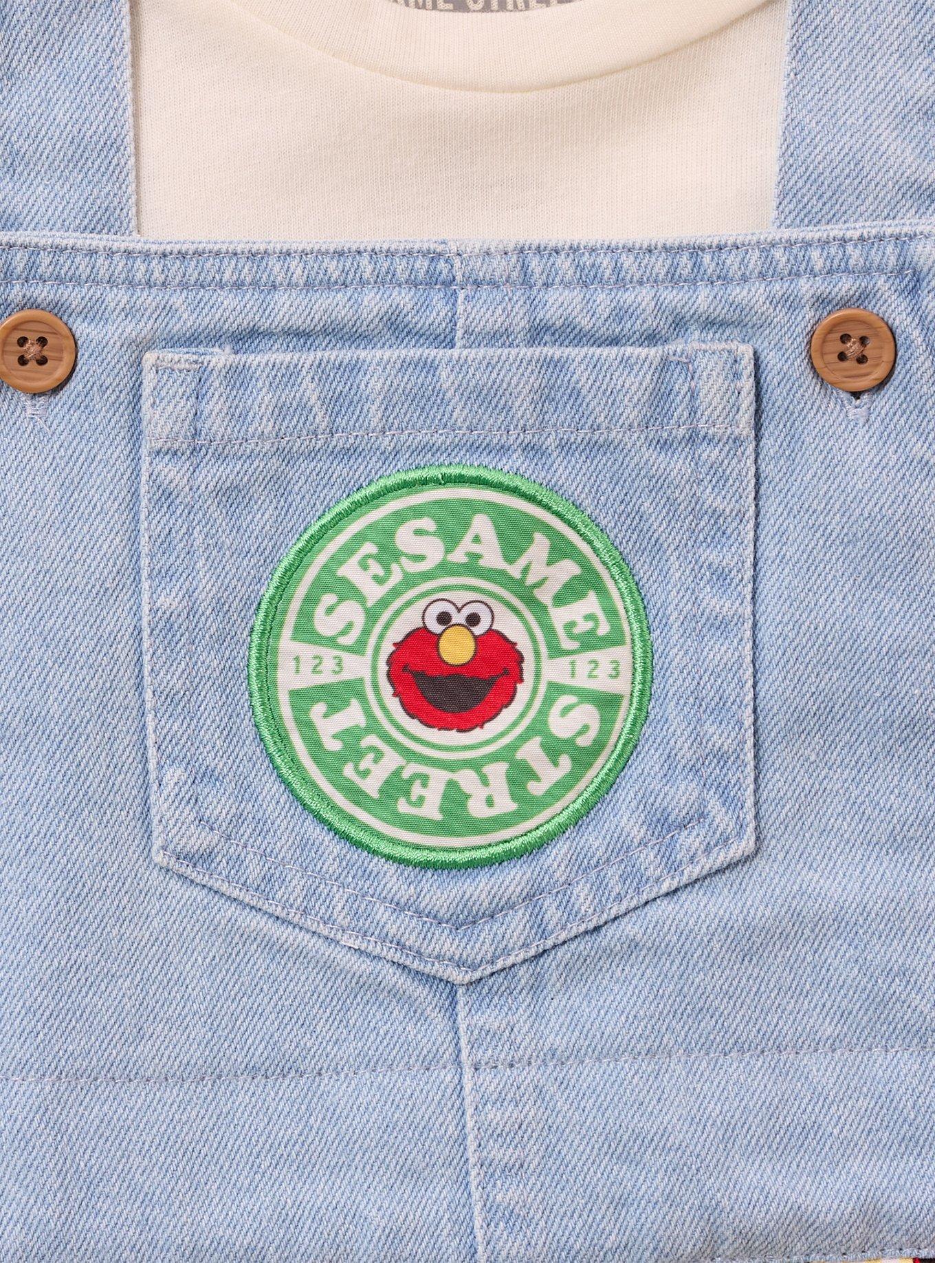 Sesame Street Elmo and Friends Denim Toddler Dress & T-Shirt Set — BoxLunch Exclusive, RED, alternate