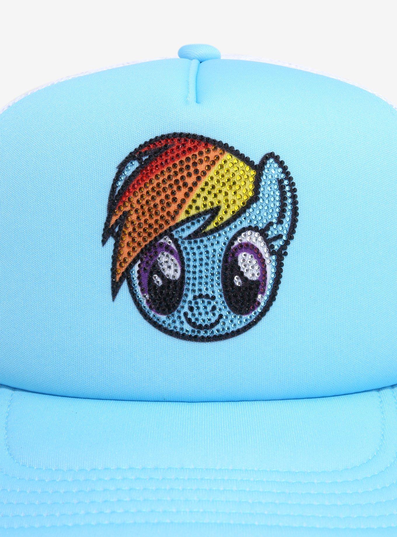 My Little Pony Friendship Is Magic Rainbow Dash Rhinestone Trucker Hat, , alternate