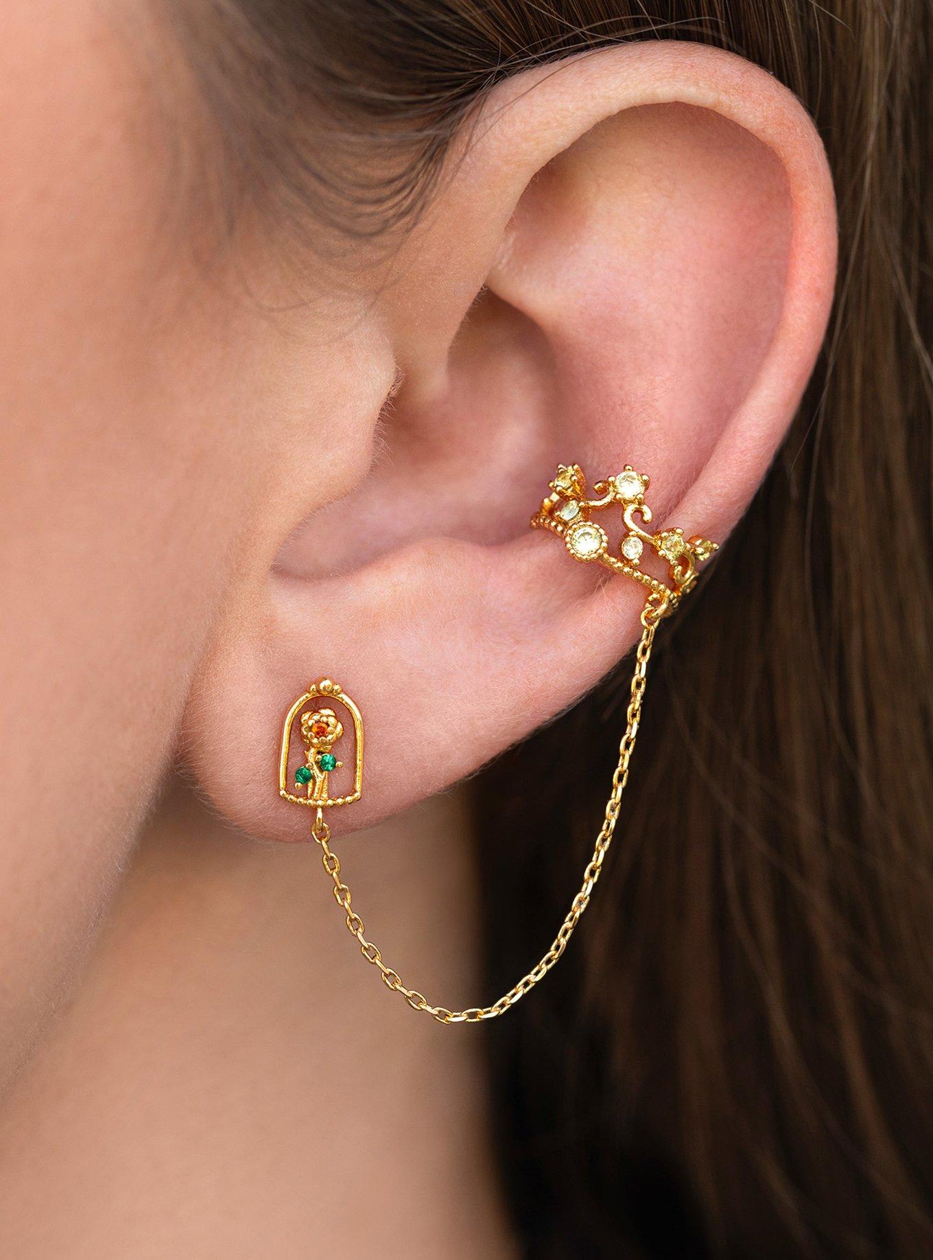 Disney X Girls Crew Beauty And The Beast Rose Ear Cuff, , hi-res