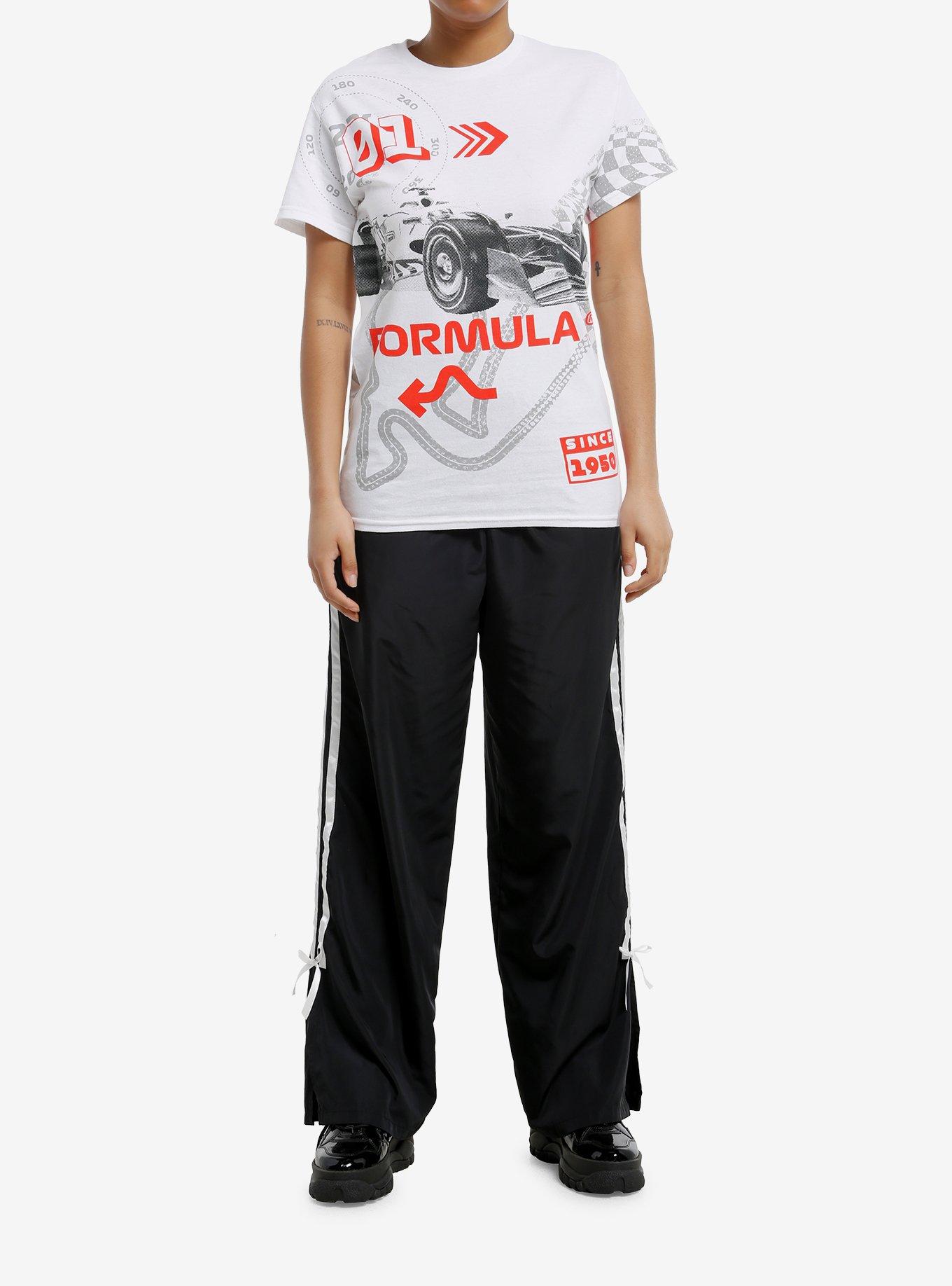 Formula 1 Racing Boyfriend Fit Girls T-Shirt, RED, alternate