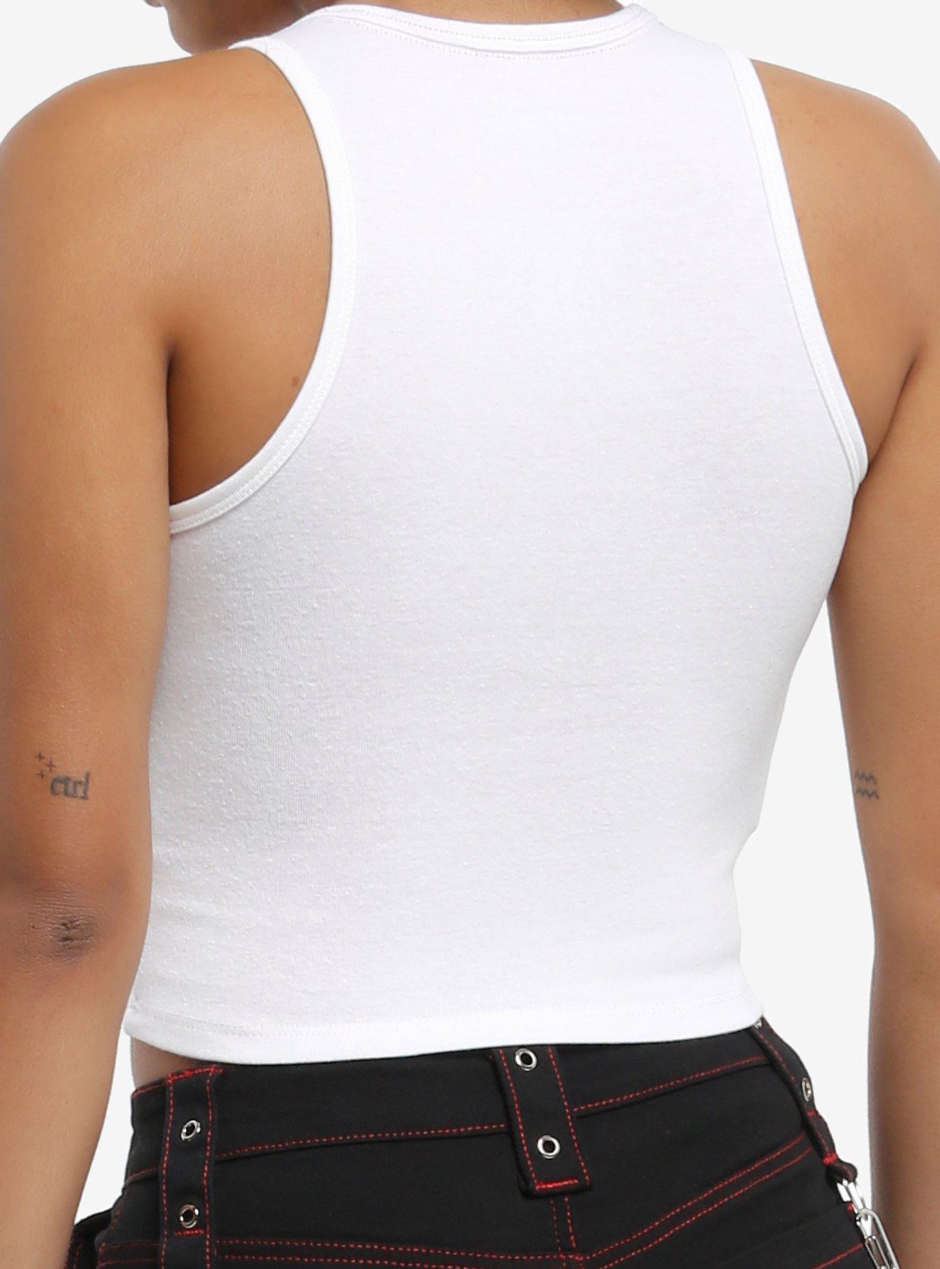 Disney Pixar Cars Lightning McQueen Ribbed Girls Crop Tank Top, MULTI, alternate