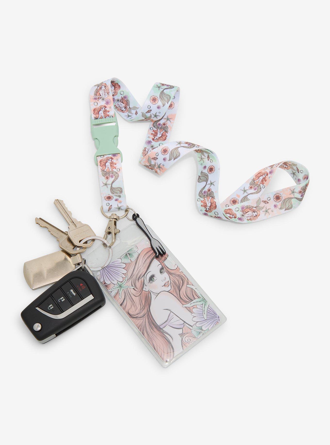 Disney The Little Mermaid Ariel Illustrated Lanyard — BoxLunch Exclusive, , hi-res