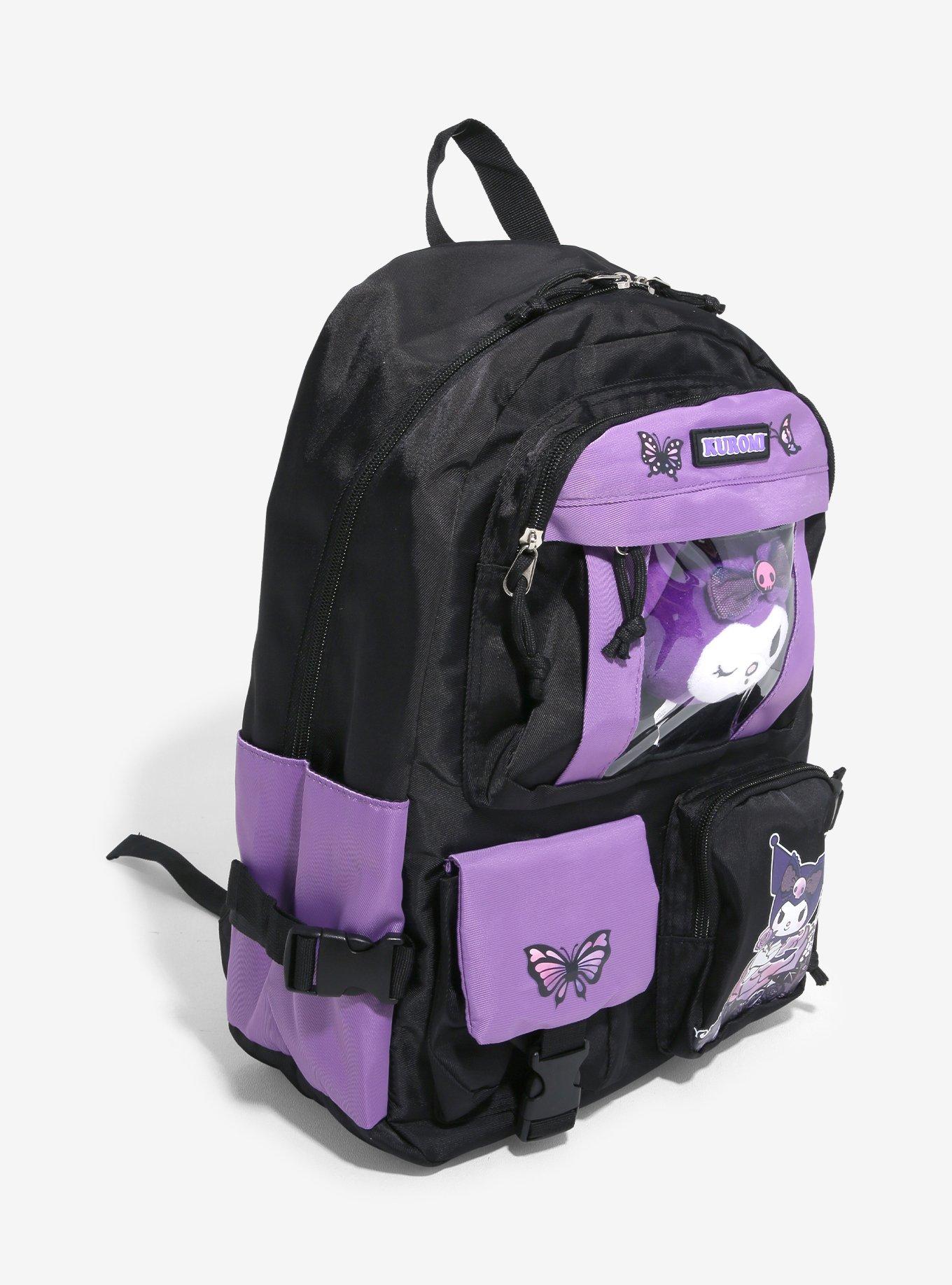 Kuromi Butterfly Multi-Pocket Backpack, , hi-res