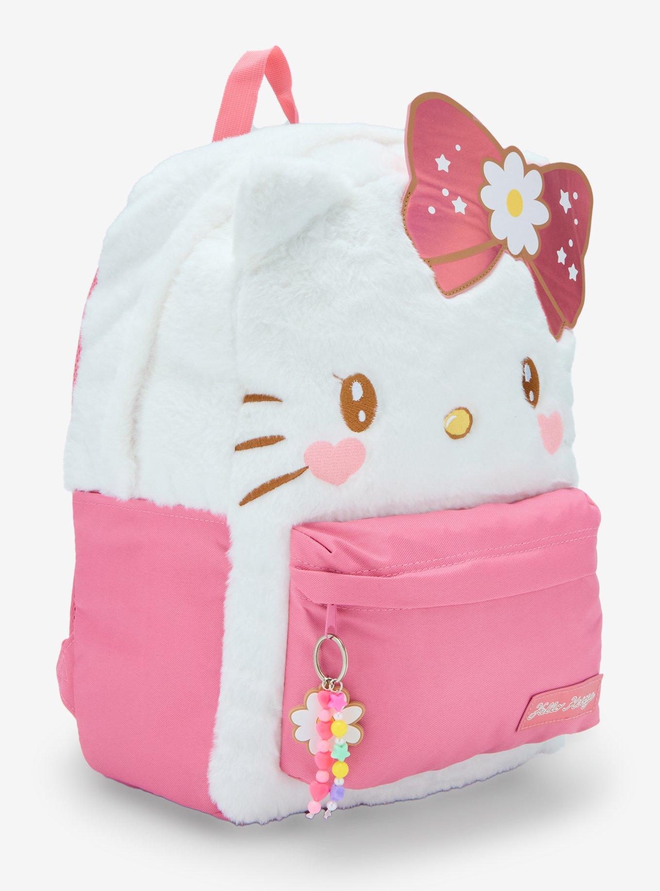 Hello Kitty Kawaii Fuzzy Backpack, , hi-res
