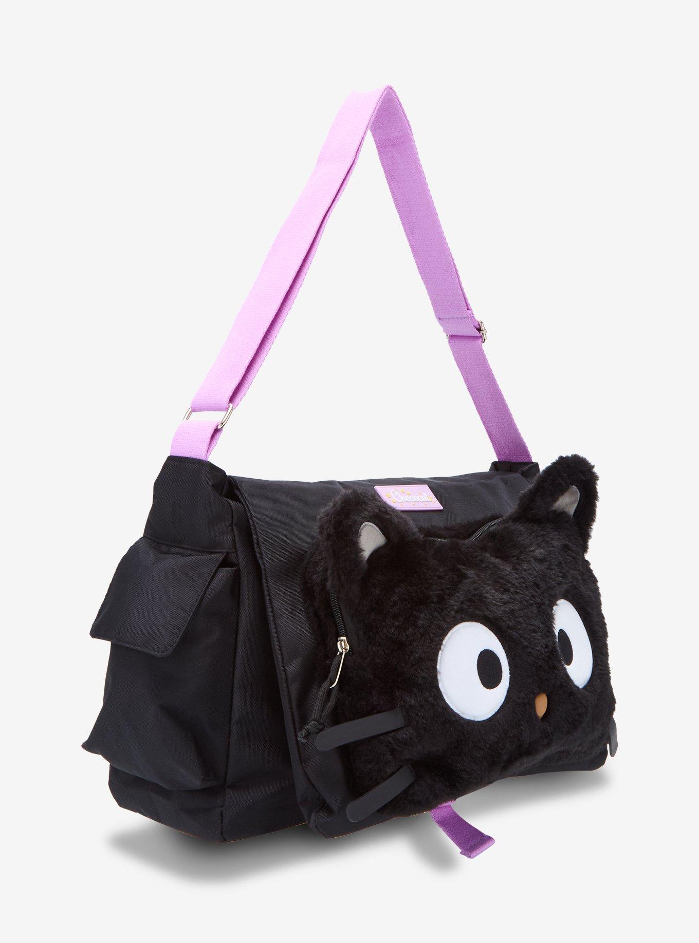 Chococat Figural Fuzzy Messenger Bag, , hi-res