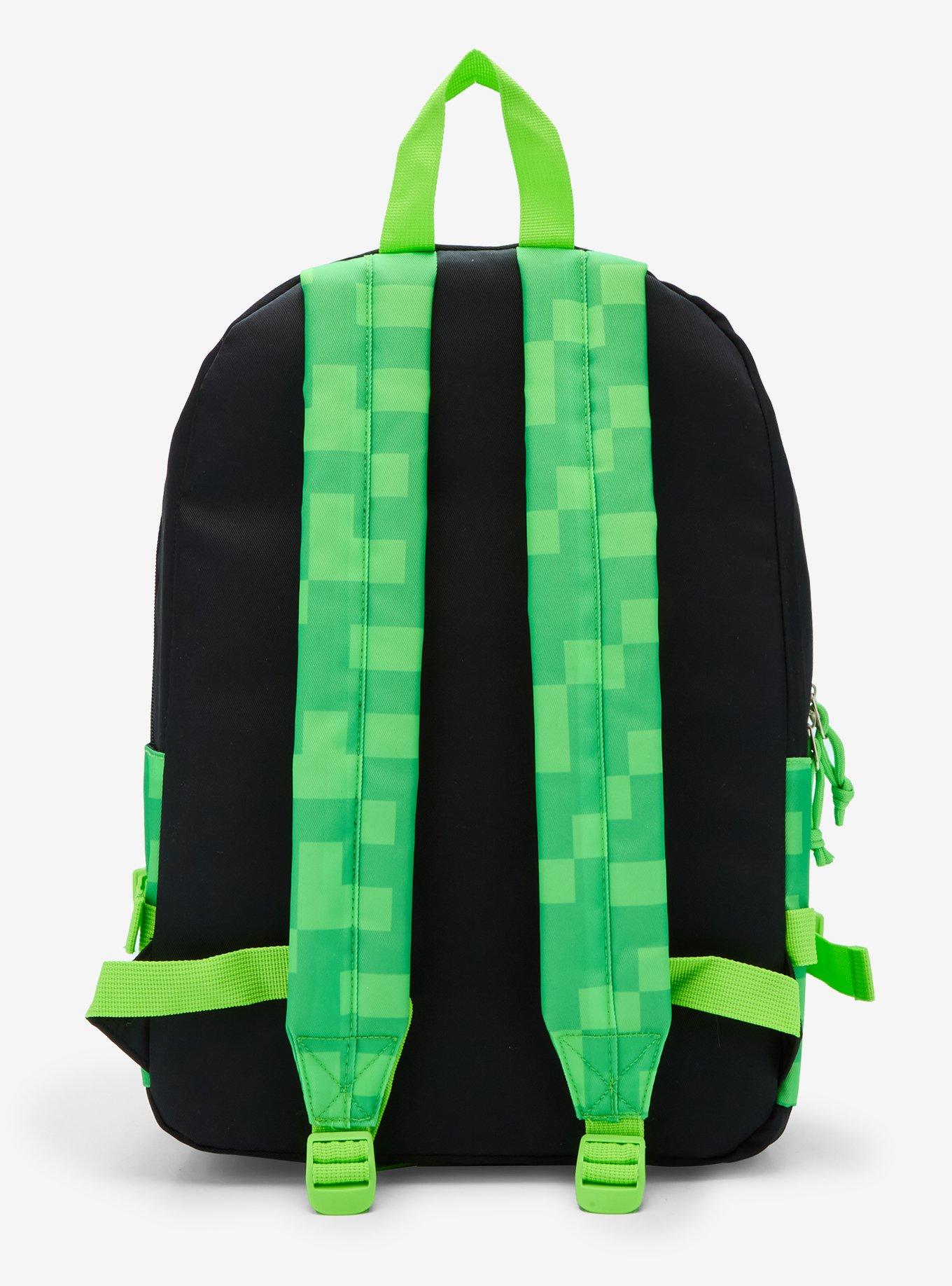 Minecraft Plush Creeper Multi Pocket Backpack, , alternate