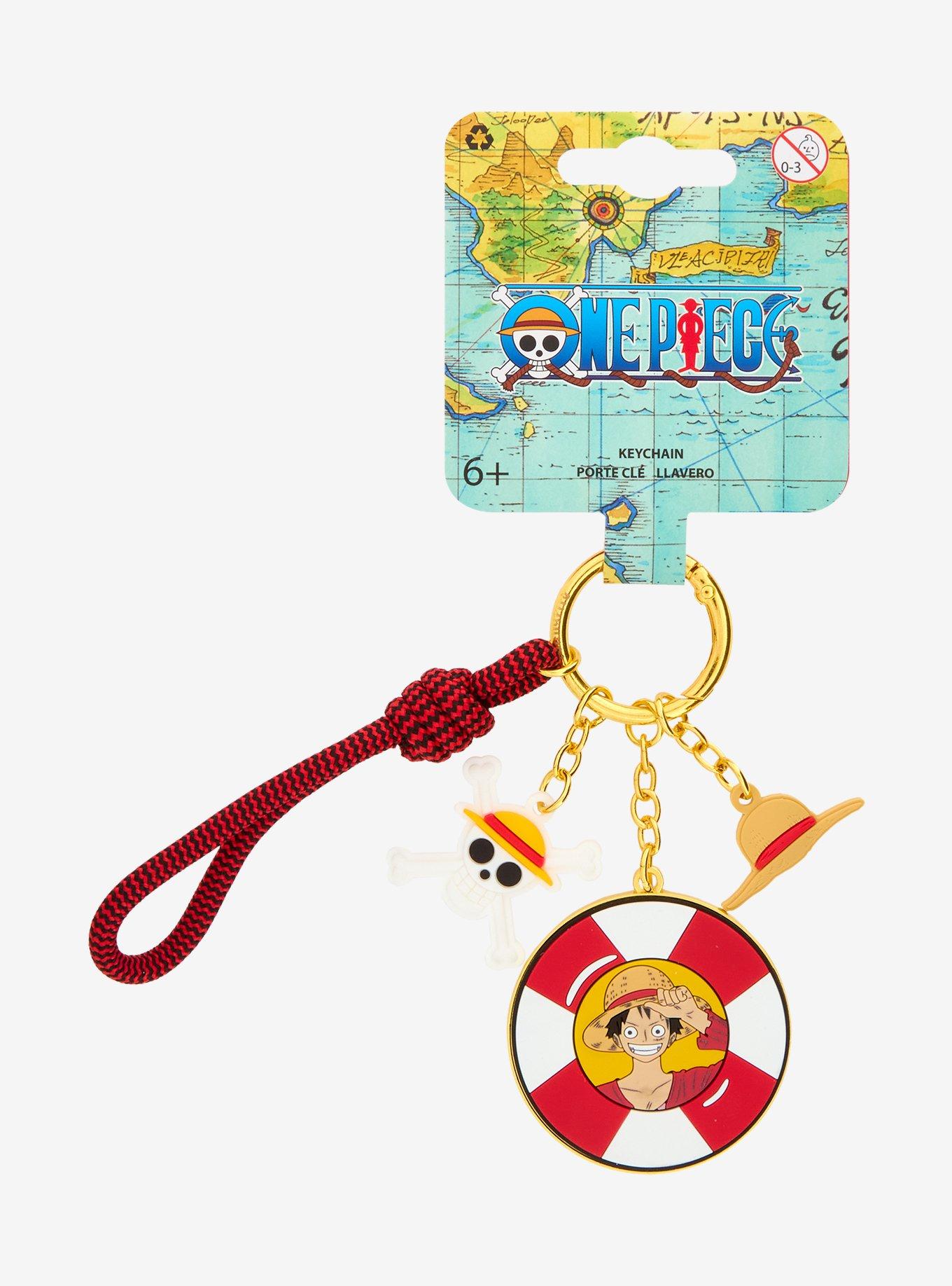 One Piece Monkey D. Luffy Life Preserver Multi-Charm Keychain - BoxLunch Exclusive, , alternate