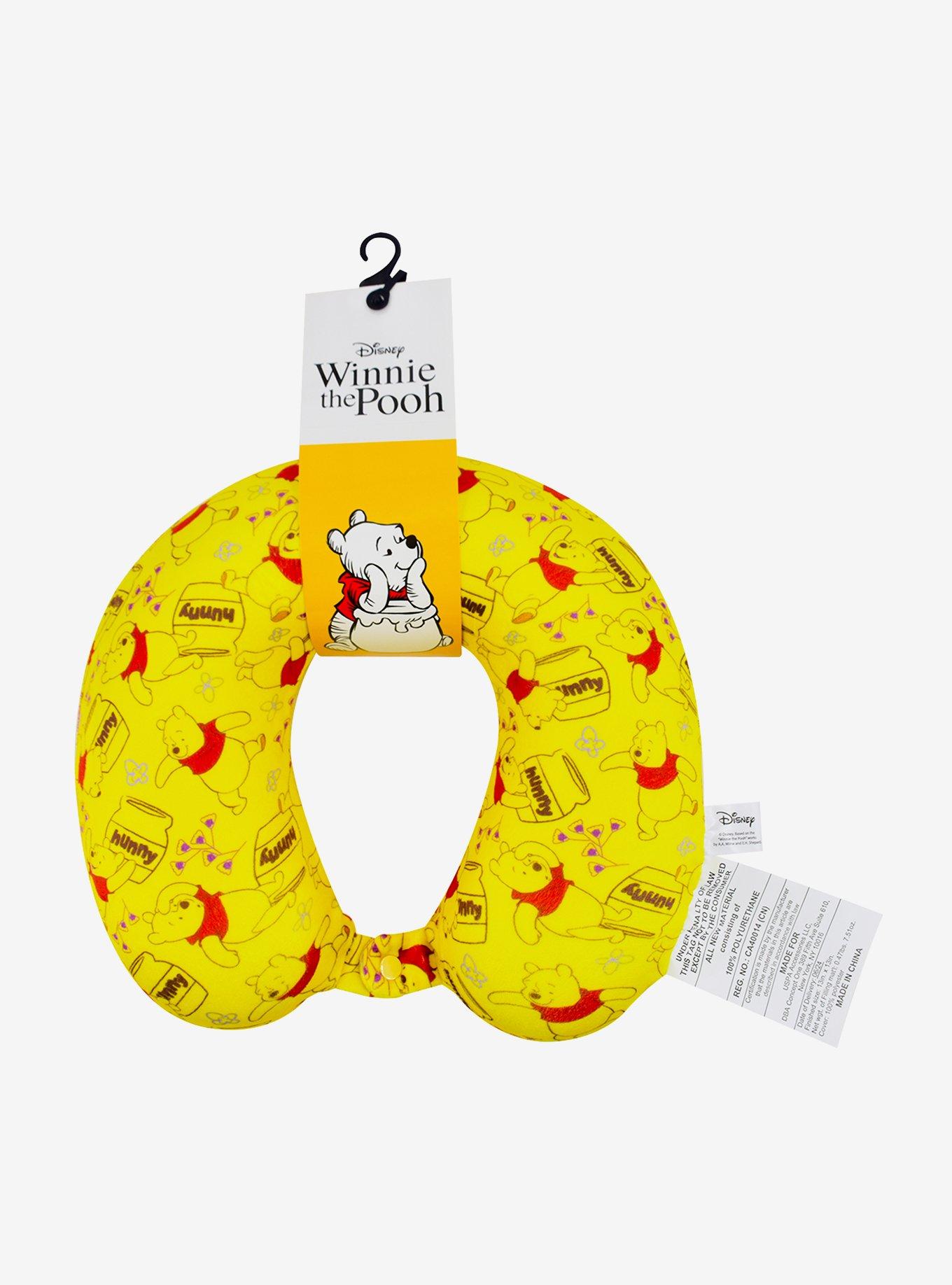 FUL Disney Winnie The Pooh Honey All Over Print Travel Neck Pillow, , alternate