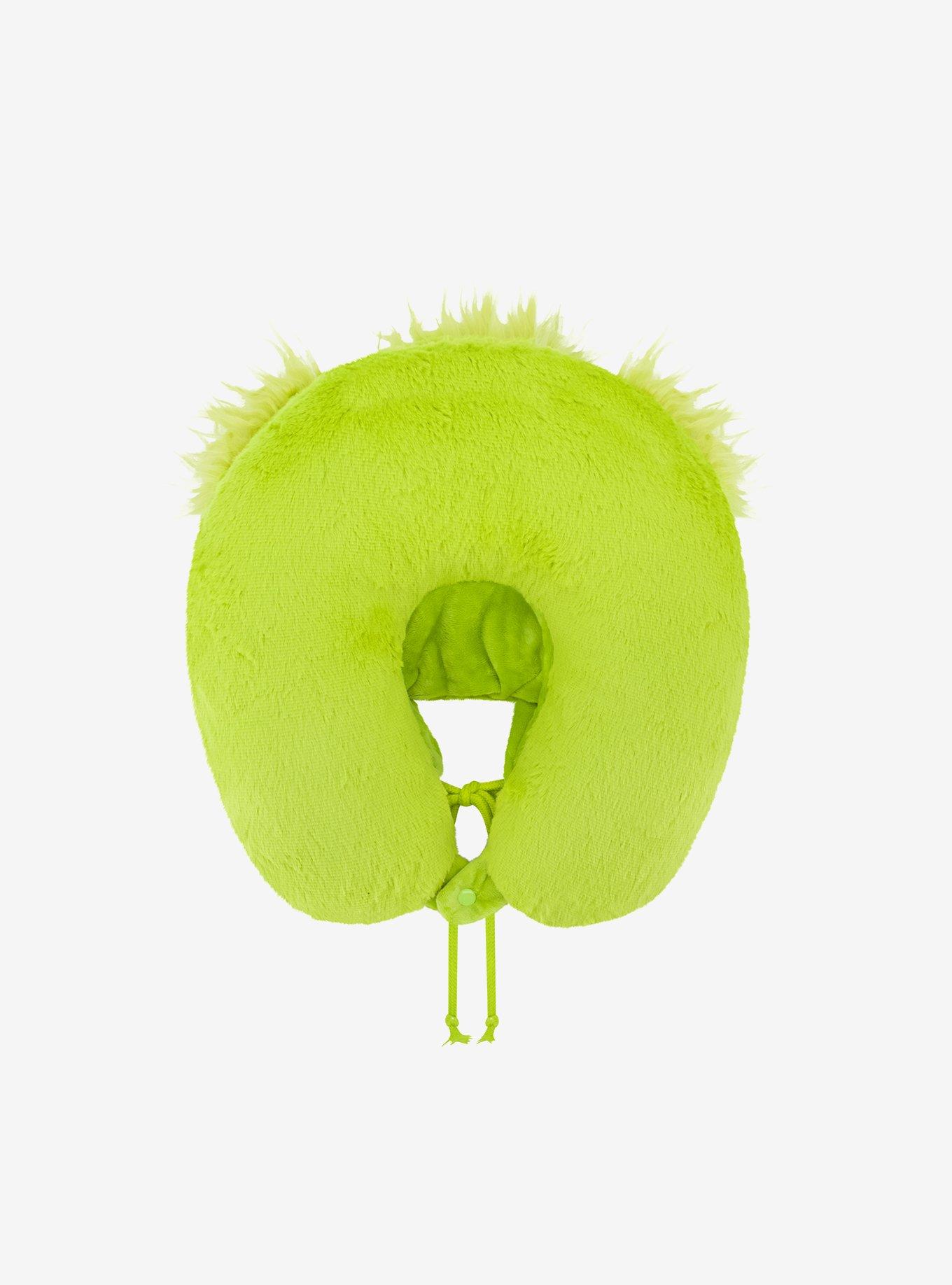 FUL The Grinch Face Hooded Fur Travel Neck Pillow, , hi-res