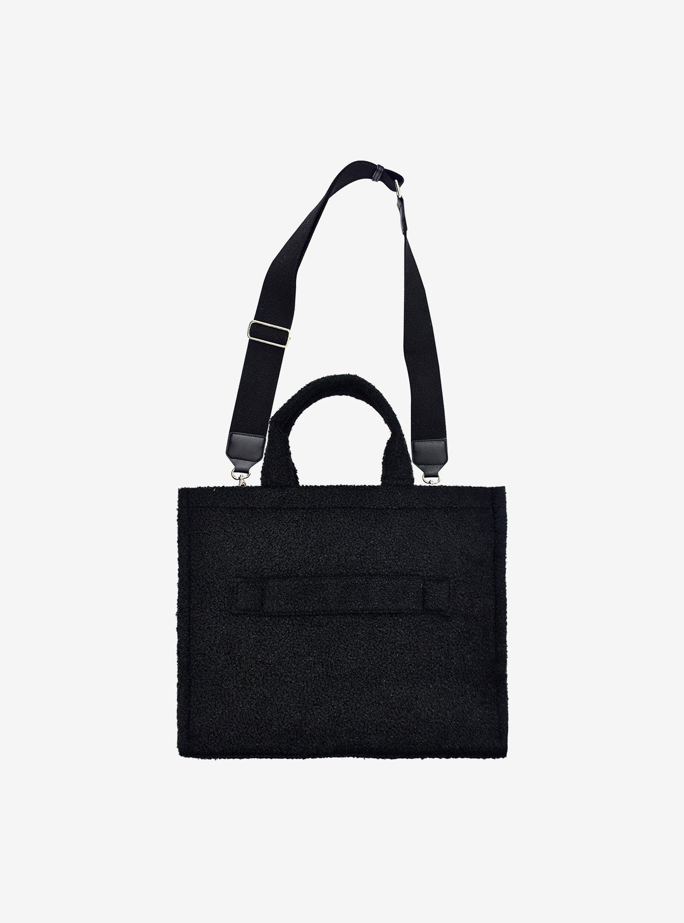 FUL Peanuts Snoopy Black Sherpa Tote Bag with Trolley Strap, , alternate