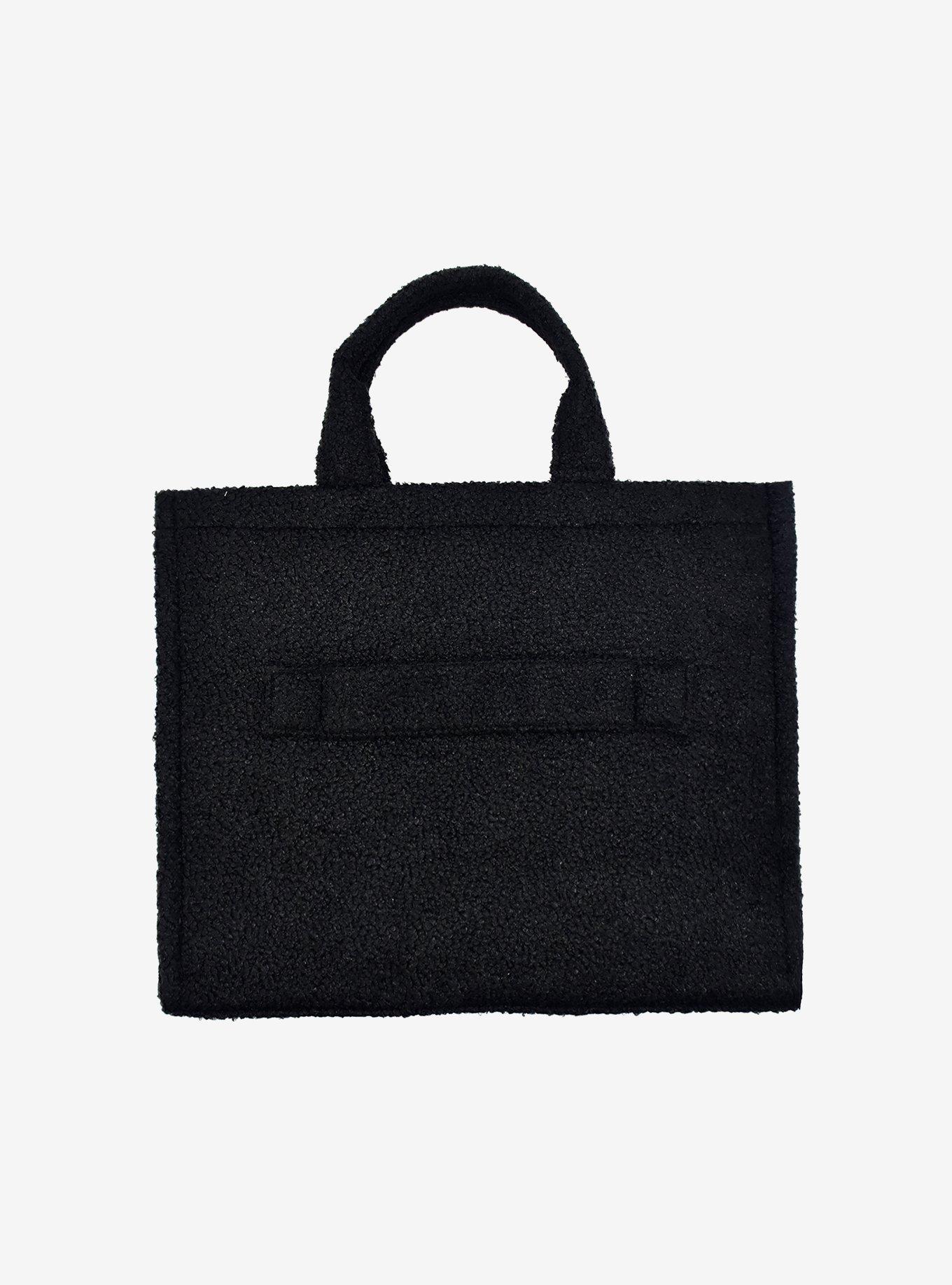 FUL Peanuts Snoopy Black Sherpa Tote Bag with Trolley Strap, , alternate