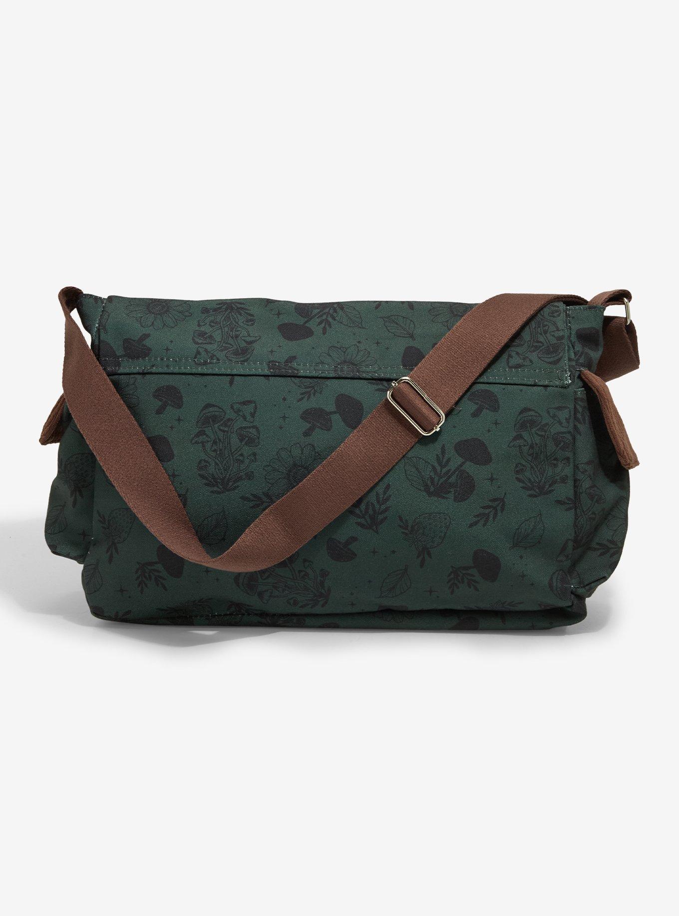 Mushrooms & Moons Green Messenger Bag, , alternate