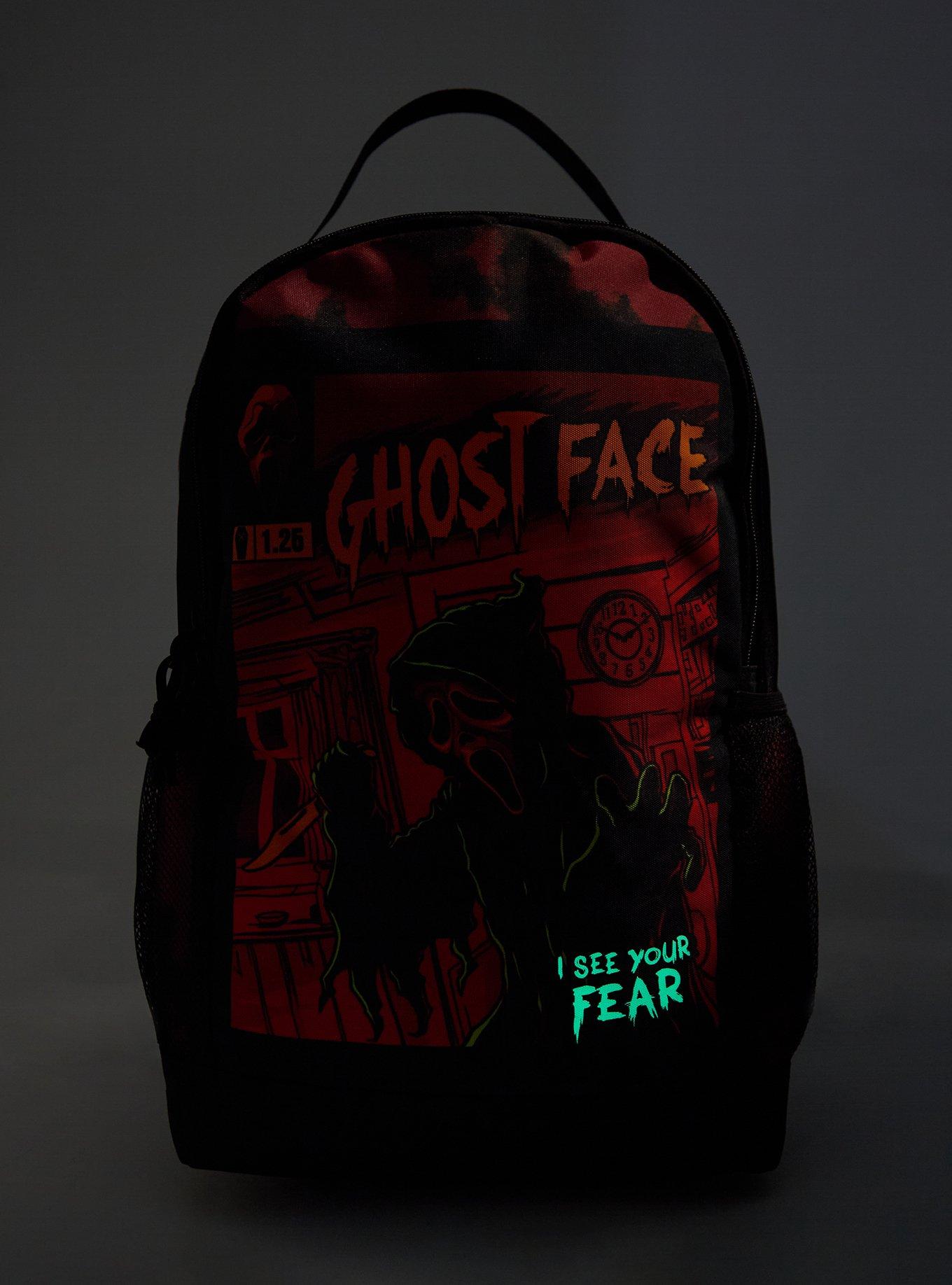 Ghost Face Comic Panel Glow-In-The-Dark Backpack, , hi-res