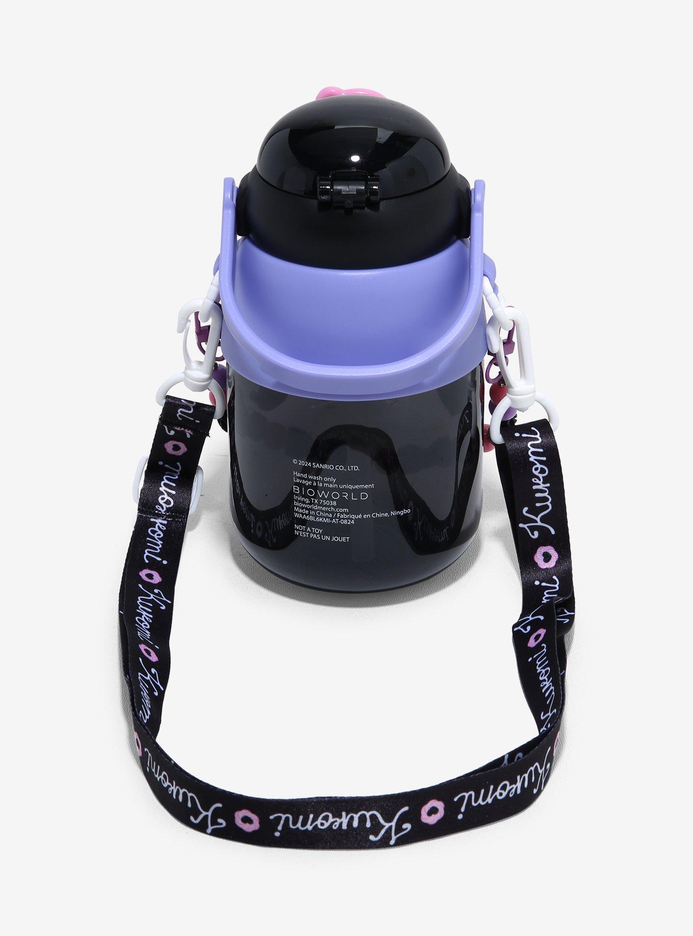 Sanrio Kuromi Water Bottle With Lanyard, , hi-res