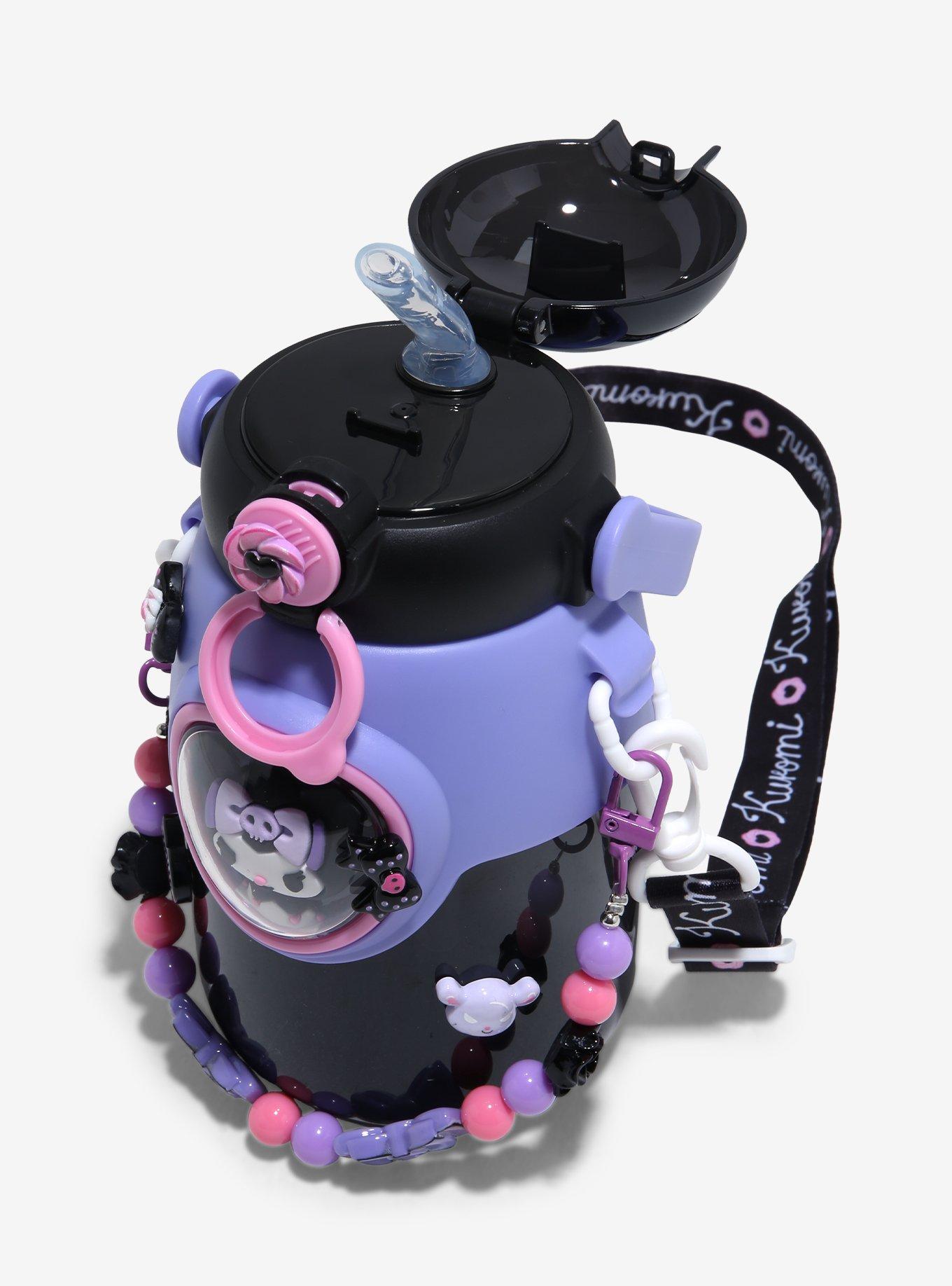 Sanrio Kuromi Water Bottle With Lanyard, , alternate