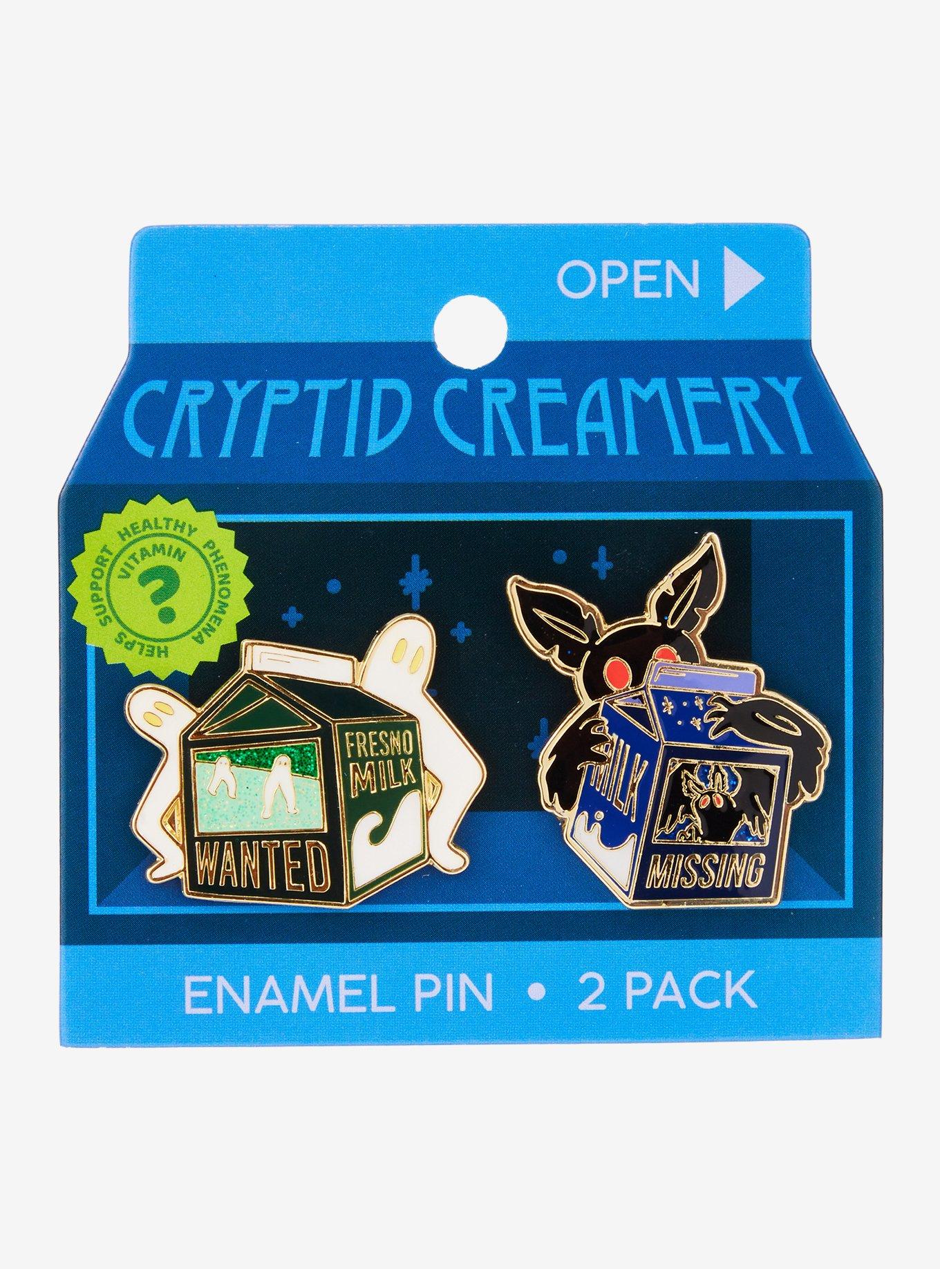 Missing Cryptid Milk Carton Enamel Pin Set, , hi-res