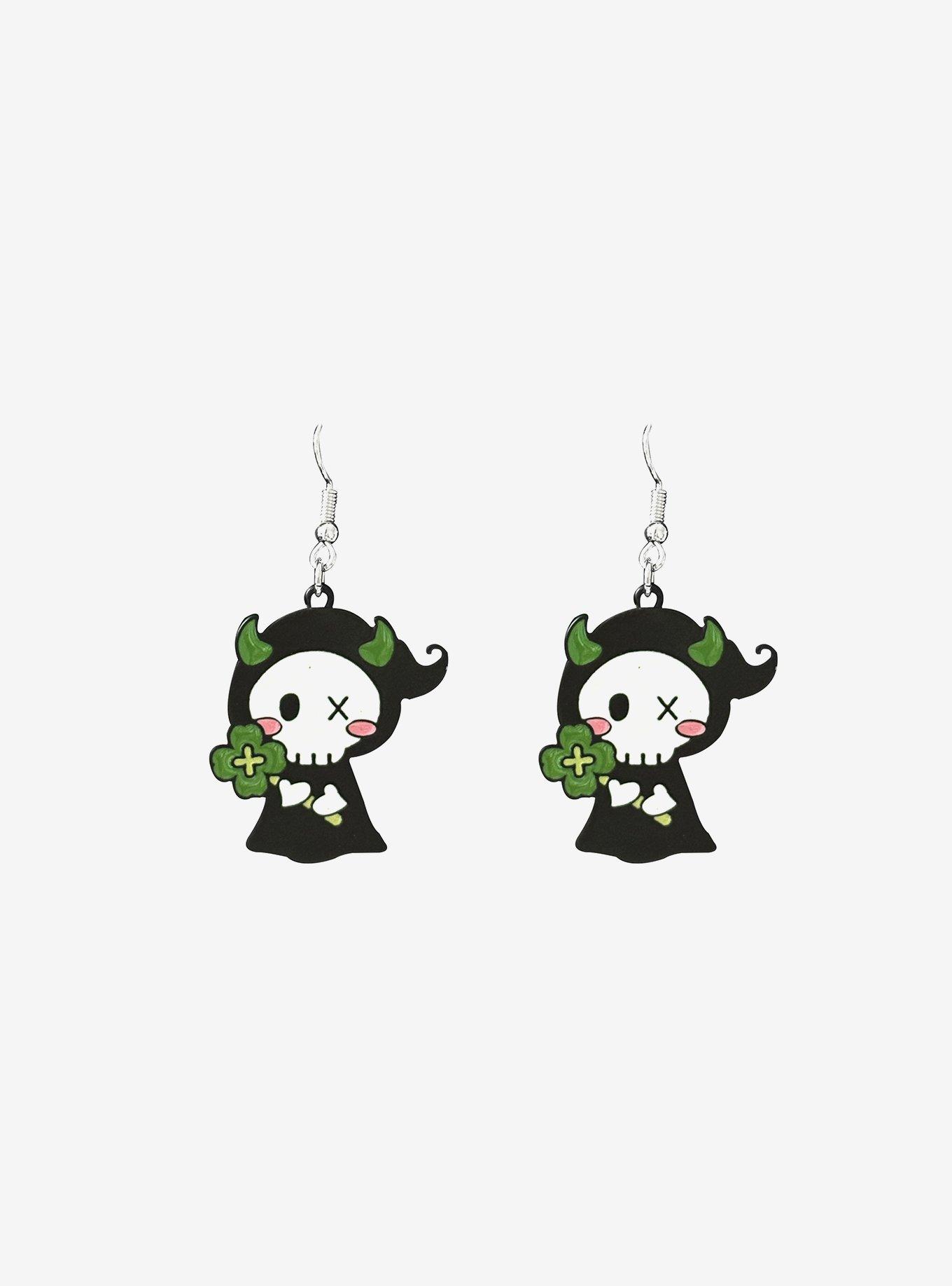 Lucky Grim Reapers Earrings, , hi-res