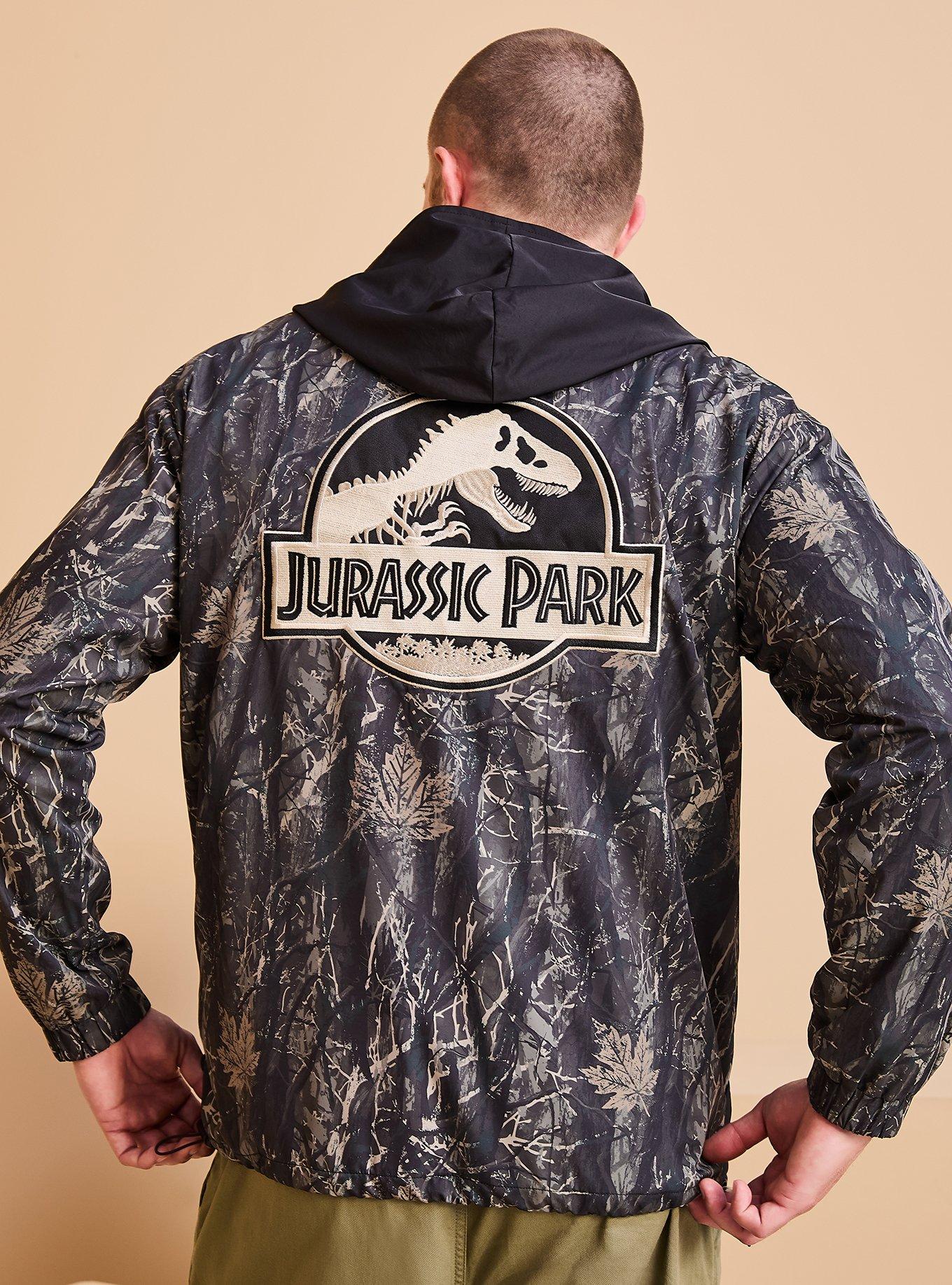 Jurassic Park Logo Quarter Zip Windbreaker Jacket — BoxLunch Exclusive, , hi-res