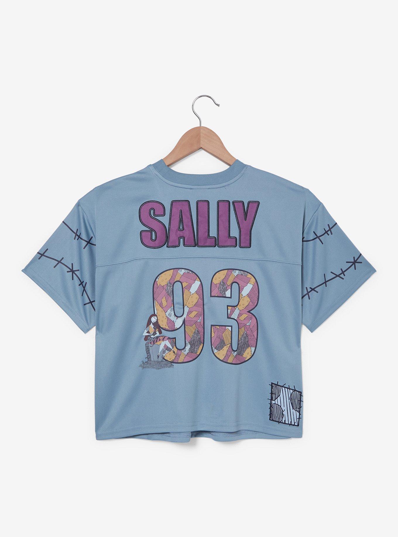 Disney The Nightmare Before Christmas Sally Women's Cropped Football Jersey - BoxLunch Exclusive, MULTI, alternate