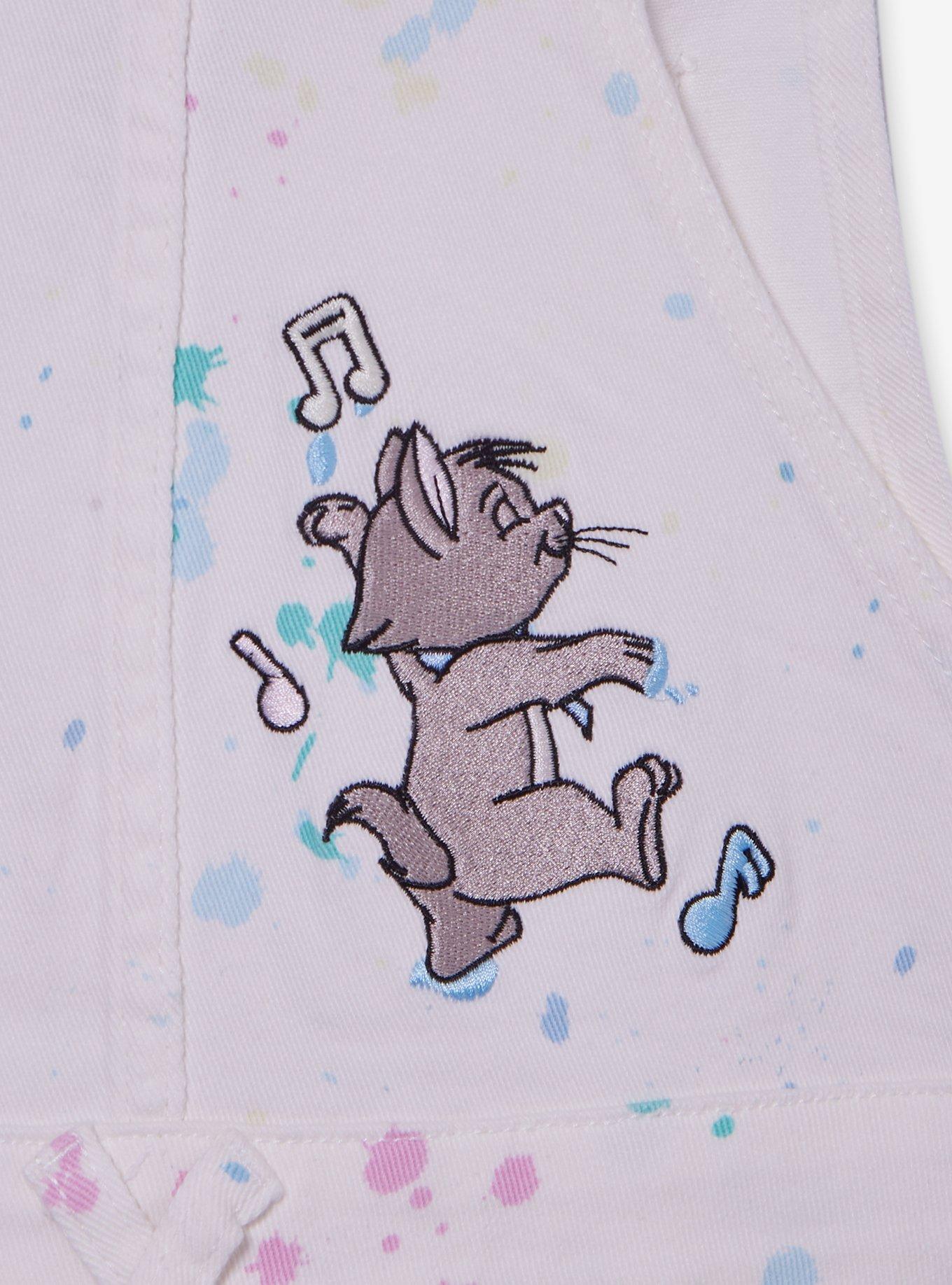 Disney The Aristocats Kittens Paint Splatter Women's Short Overalls - BoxLunch Exclusive, , alternate