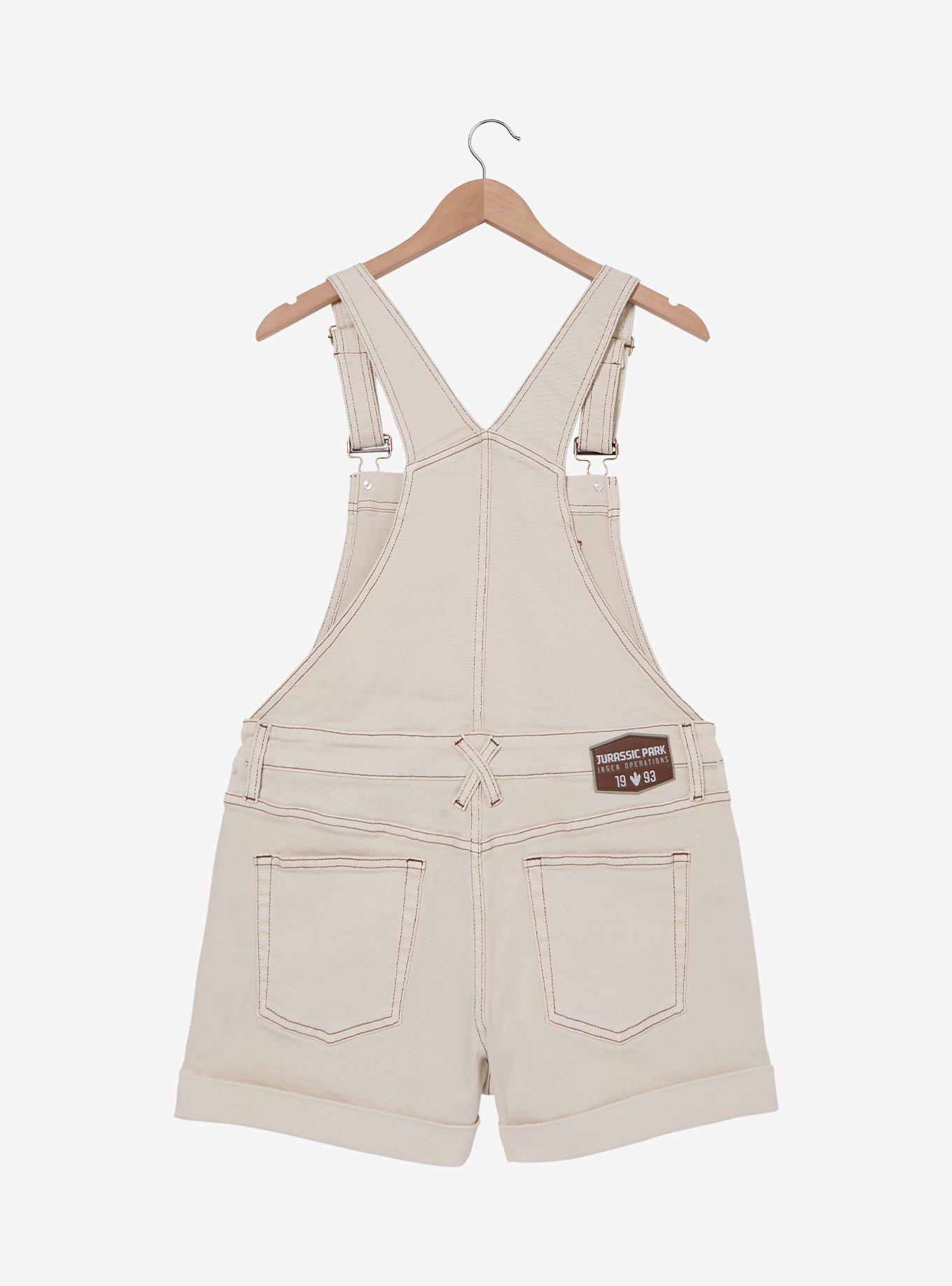 Jurassic Park Logo Women's Plus Size Overall Shorts — BoxLunch Exclusive, , hi-res