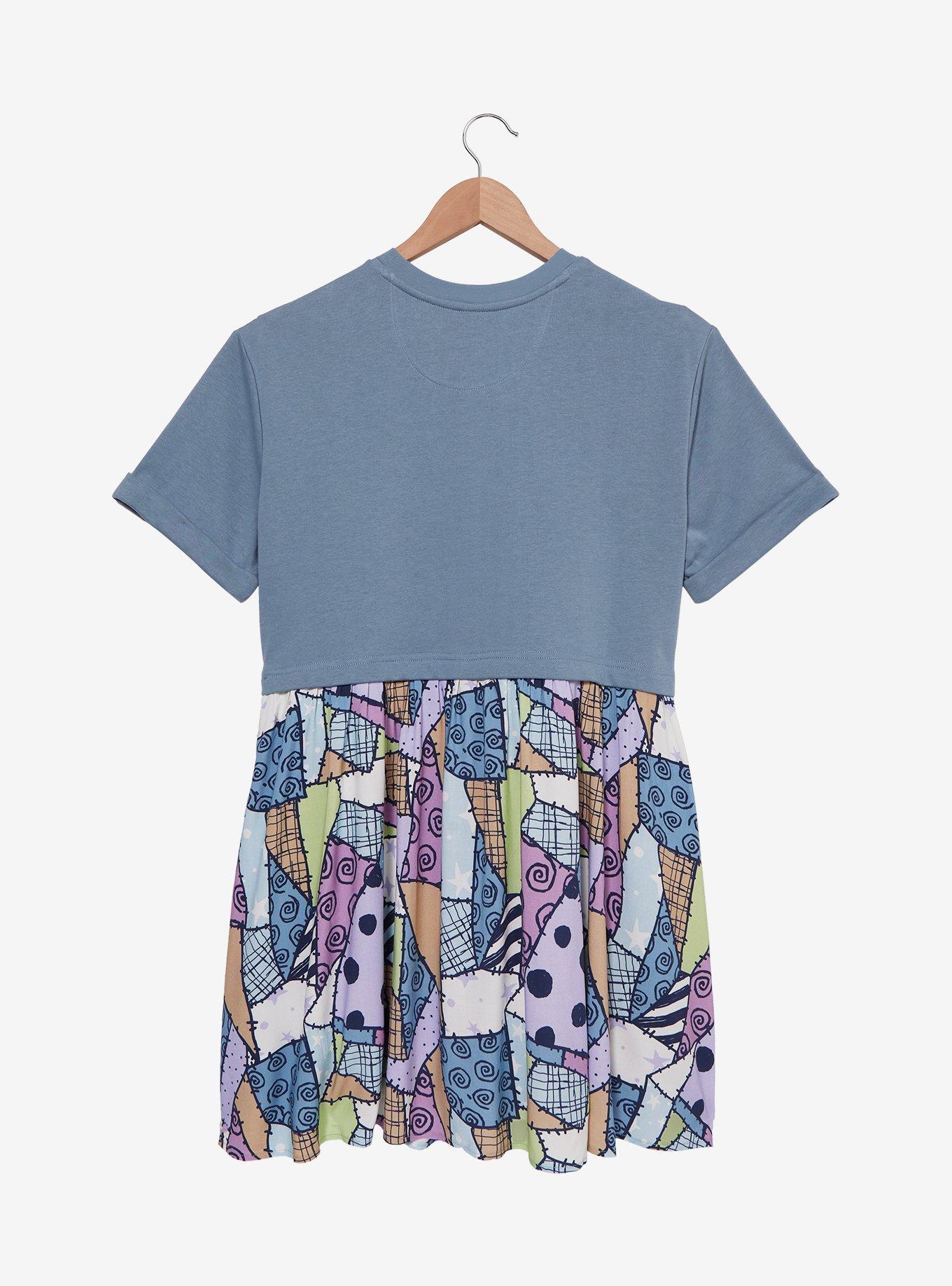 Disney The Nightmare Before Christmas Sally Patchwork Plus Size T-Shirt Dress - BoxLunch Exclusive, MULTI, alternate