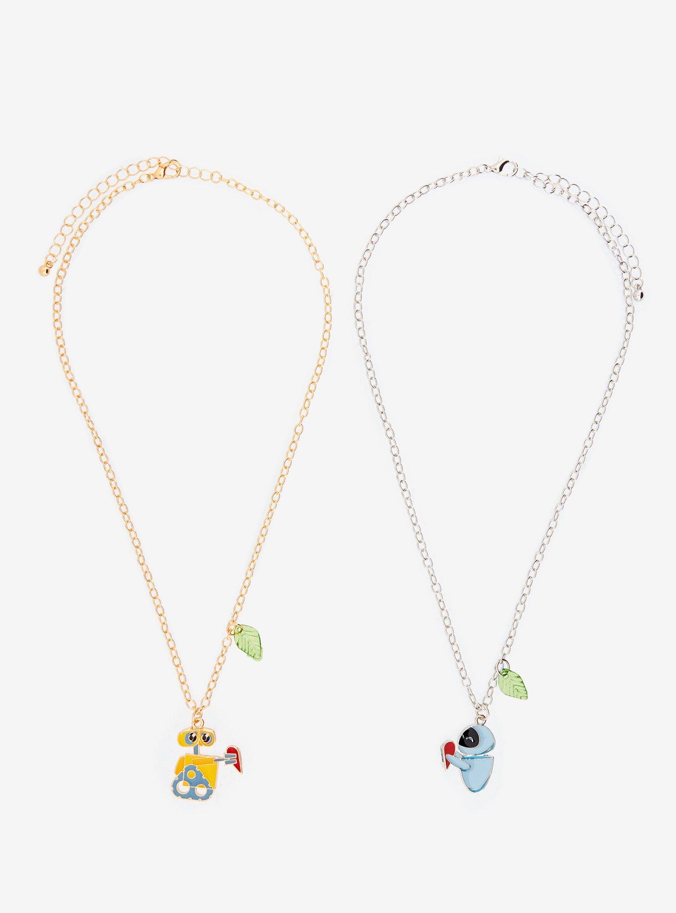 Disney Pixar WALL-E & EVE Hearts Magnetic Best Friend Necklace Set, , hi-res