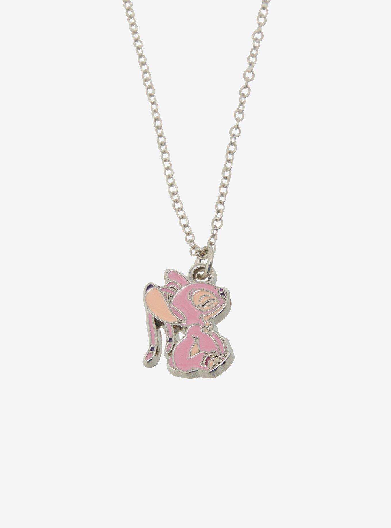 Disney Stitch & Angel Magnetic Nose Best Friend Necklace Set, , alternate
