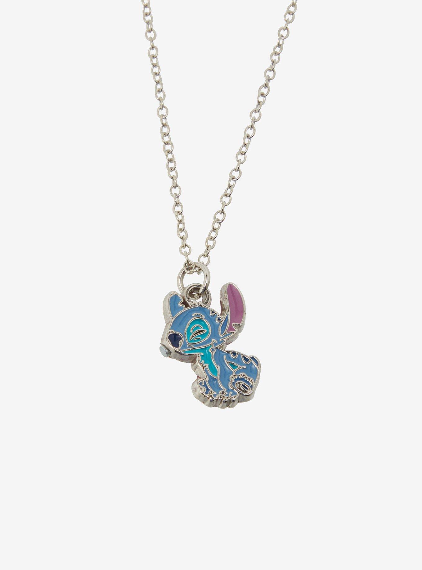 Disney Stitch & Angel Magnetic Nose Best Friend Necklace Set, , alternate