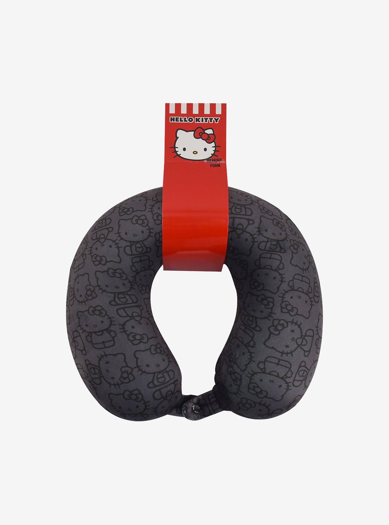 FUL Hello Kitty All Over Print Travel Neck Pillow Black, , alternate