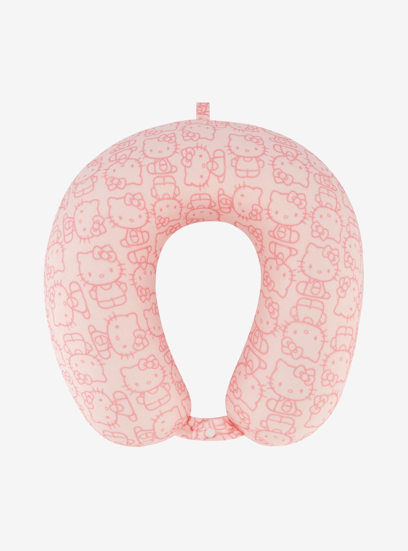 FUL Hello Kitty All Over Print Travel Neck Pillow Pink, , hi-res