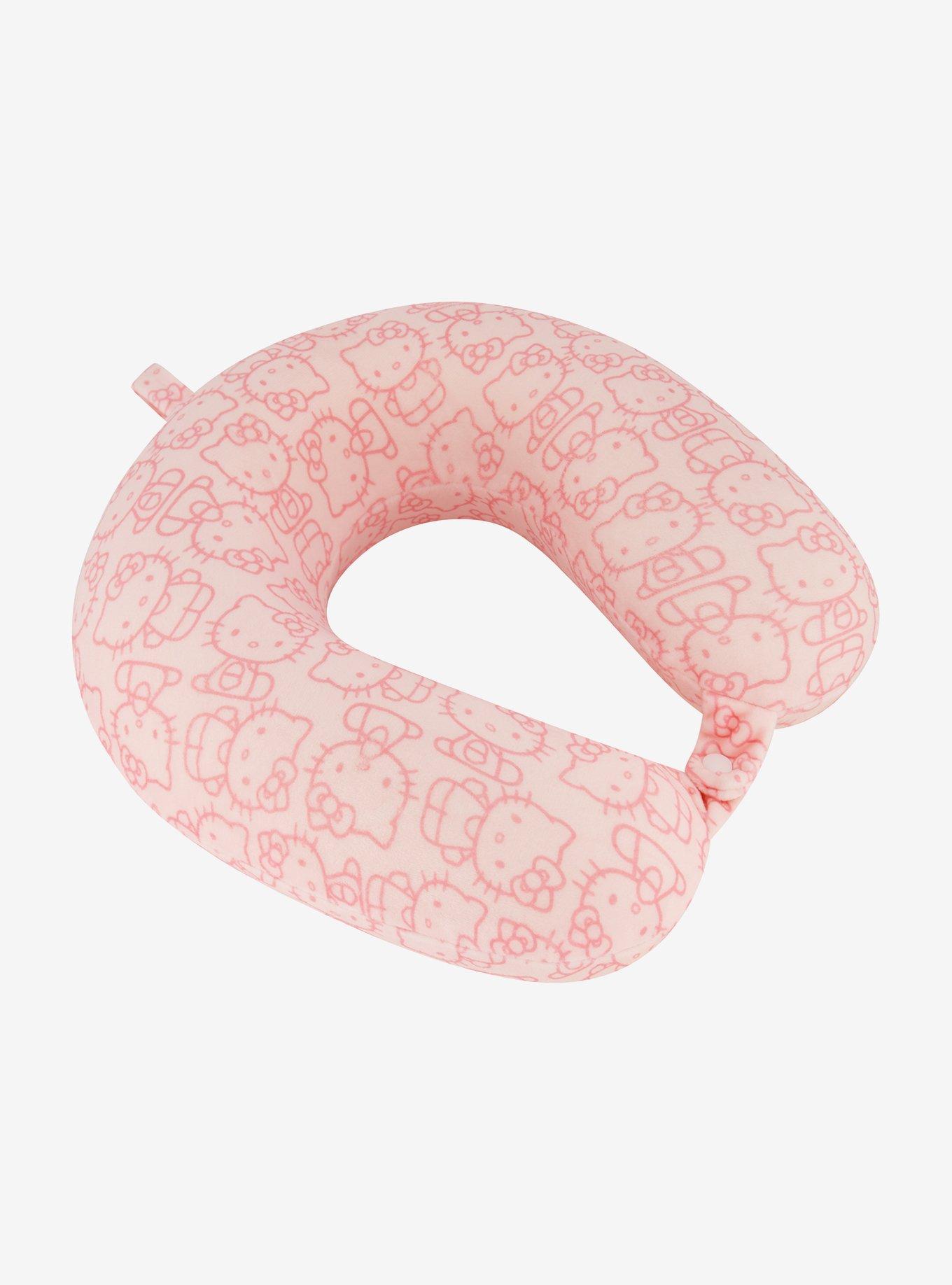 FUL Hello Kitty All Over Print Travel Neck Pillow Pink, , alternate